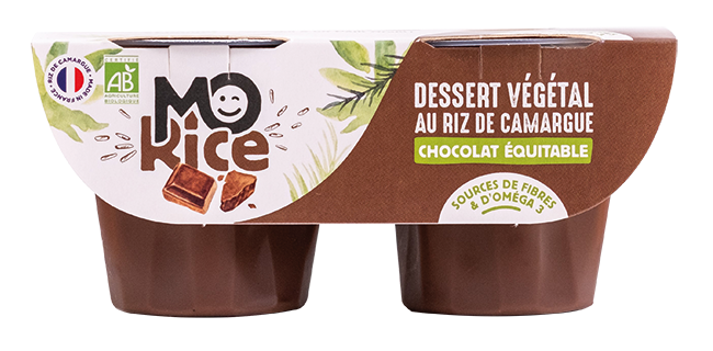 Dessert végétal au riz de Camargue, chocolat - 200g