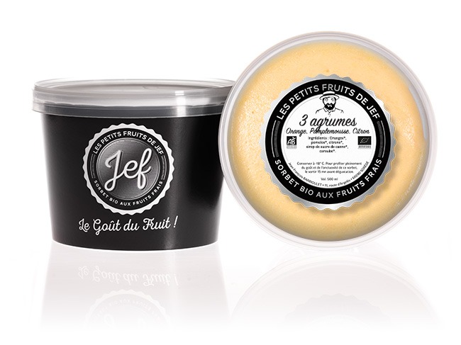 Sorbet Bio - 500 ml - 3 Agrumes (Orange, pomelo & citron)