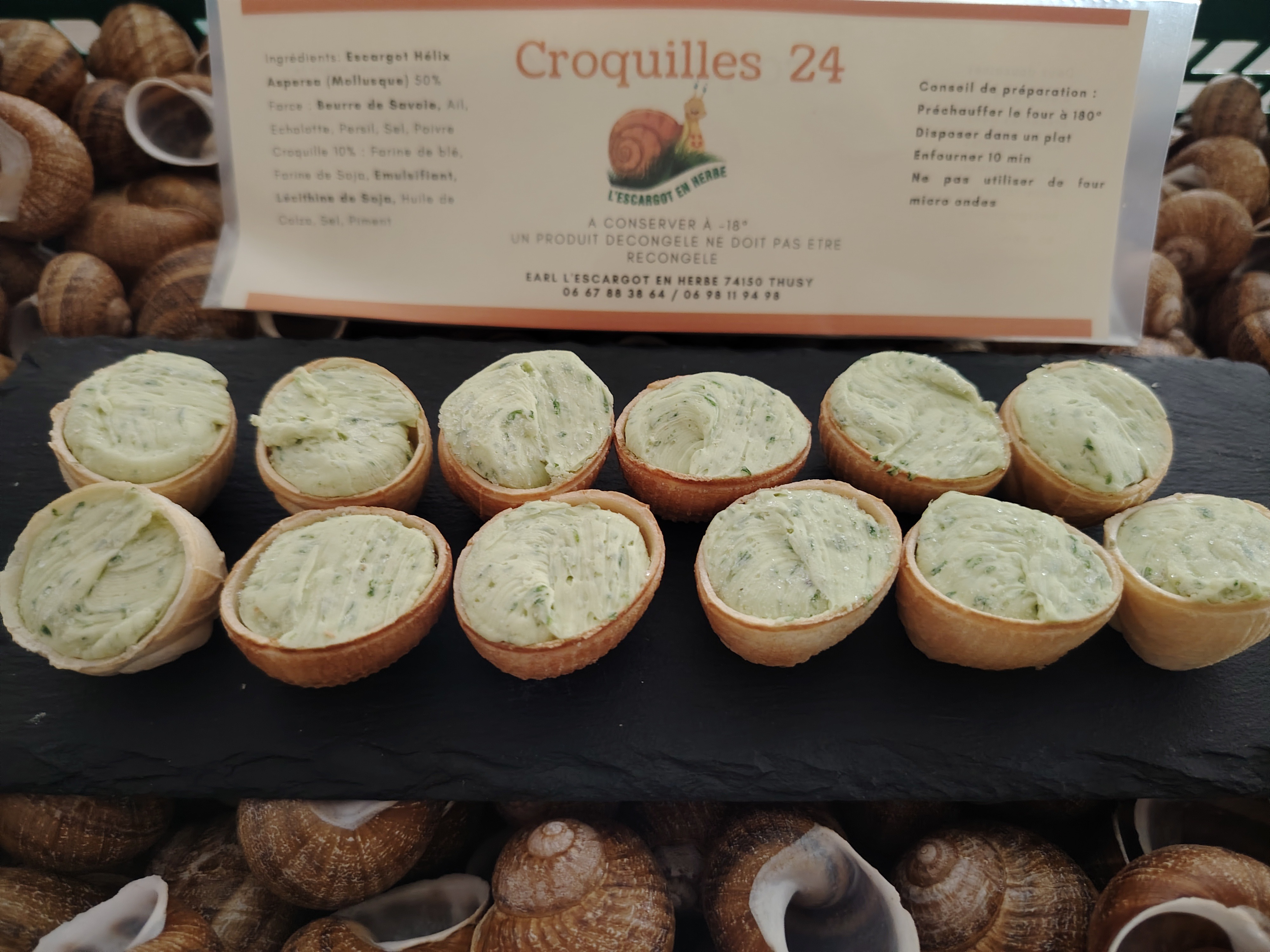 Croquilles à la Bourguigonne 2 douzaines - 244g