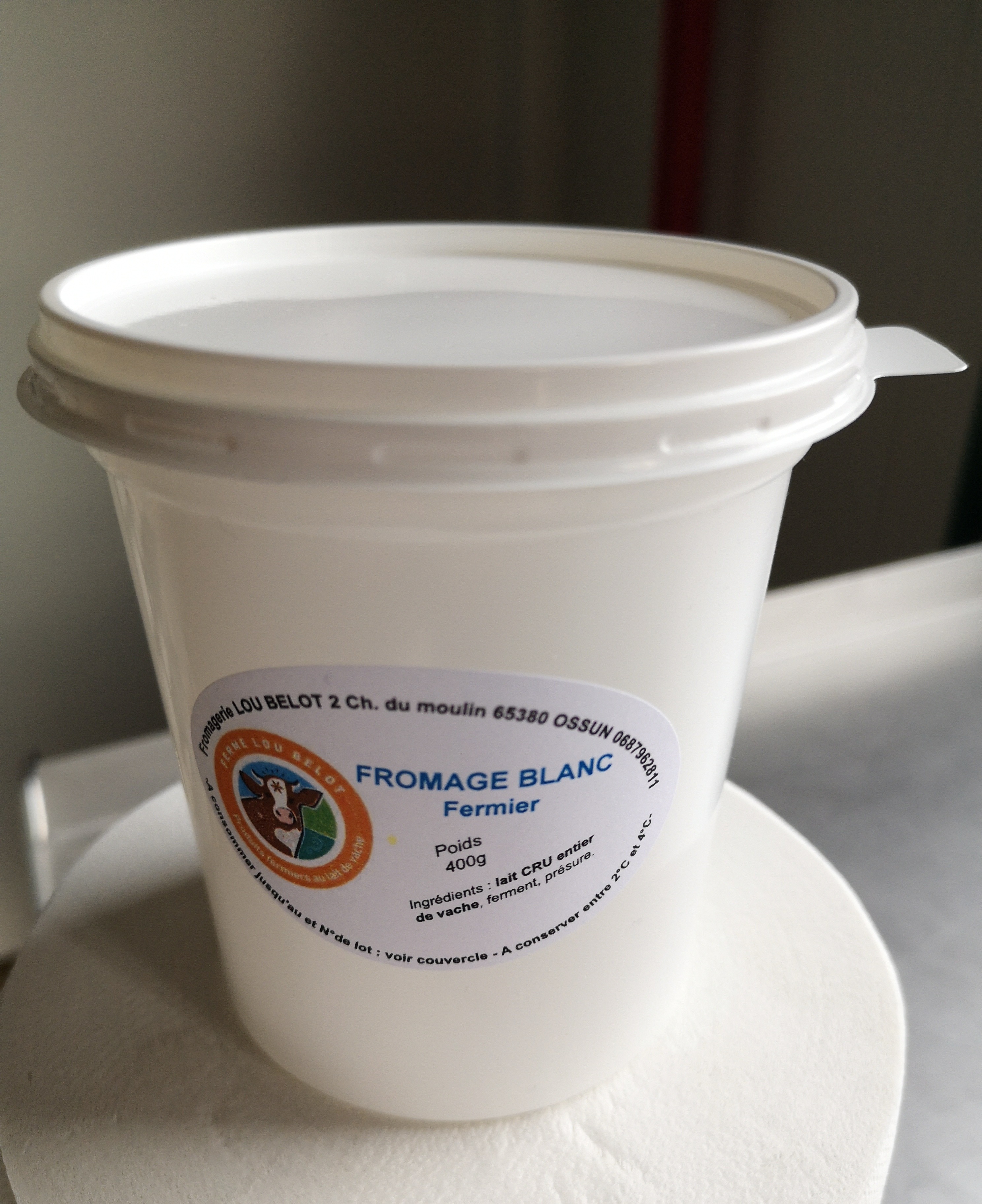 FROMAGE BLANC lait cru de vache - 400g