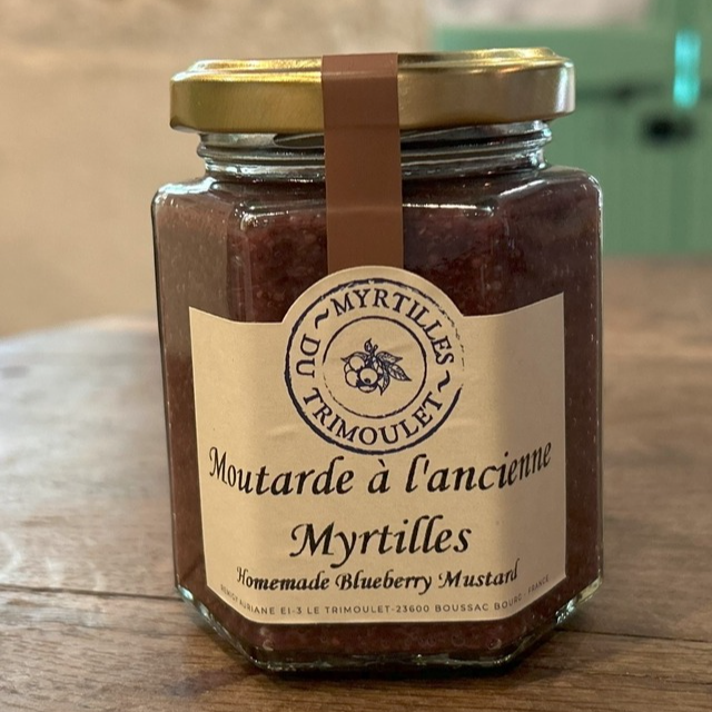 Moutarde à l'ancienne à la Myrtille - 180g