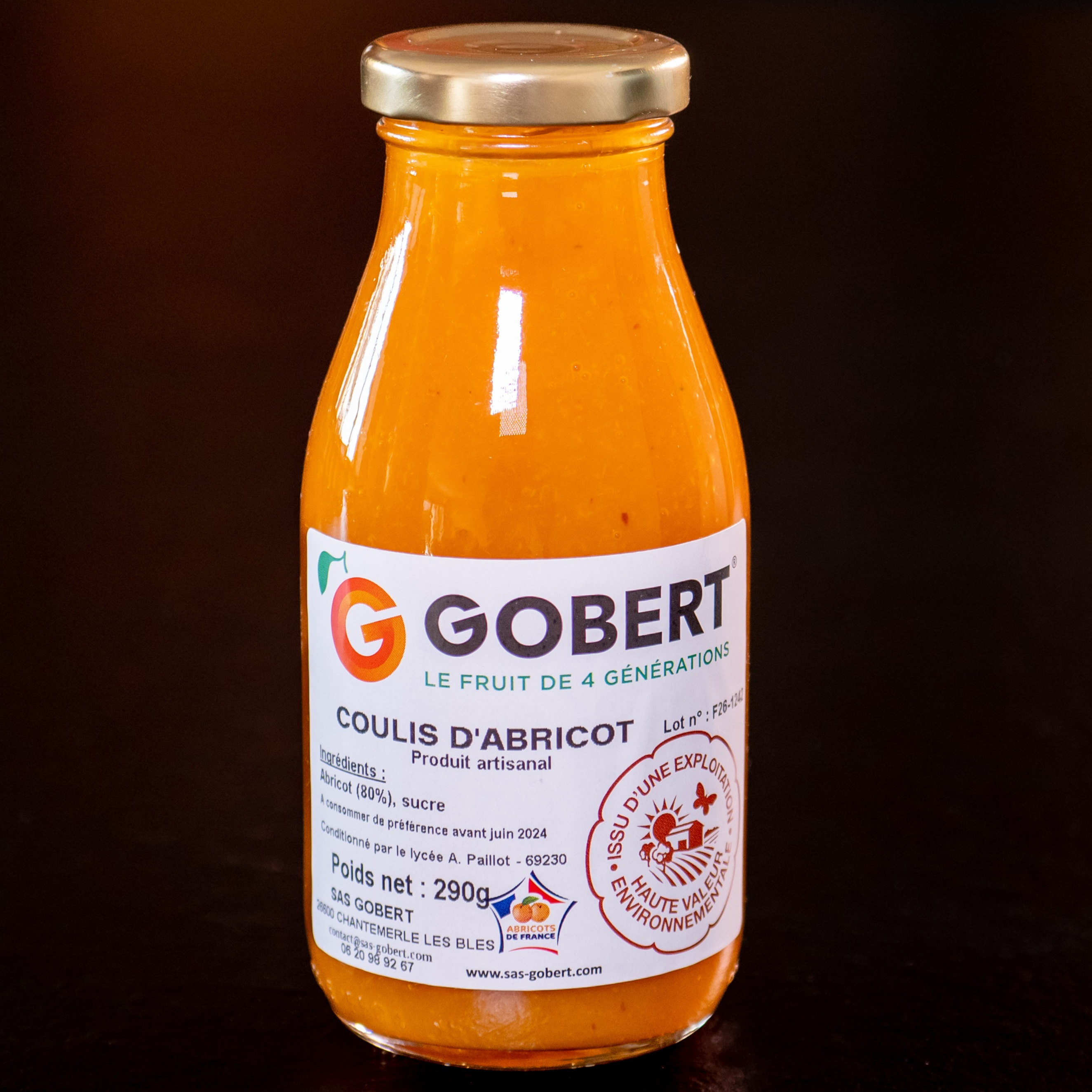 Coulis d'abricot - pot de 280g