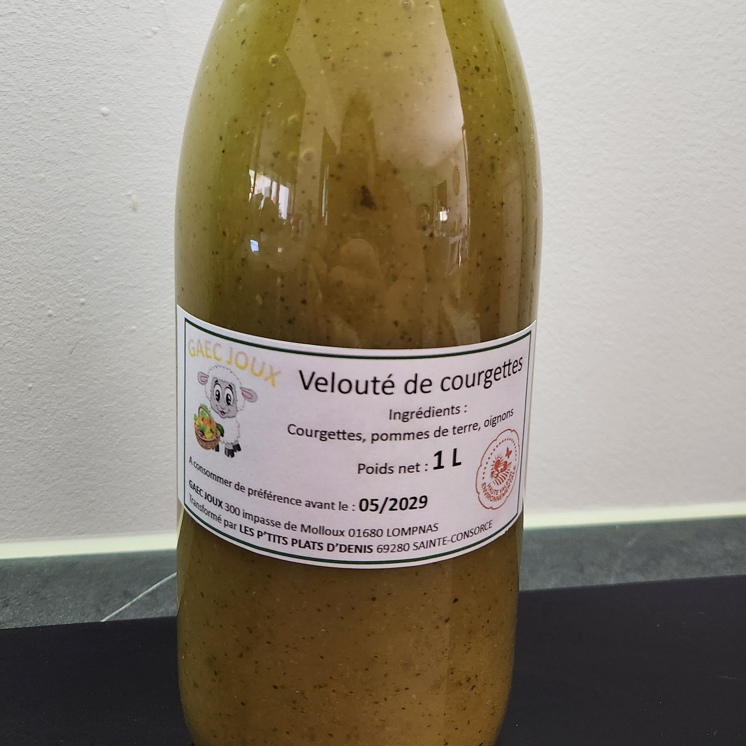 VELOUTÉ DE COURGETTES - 1l