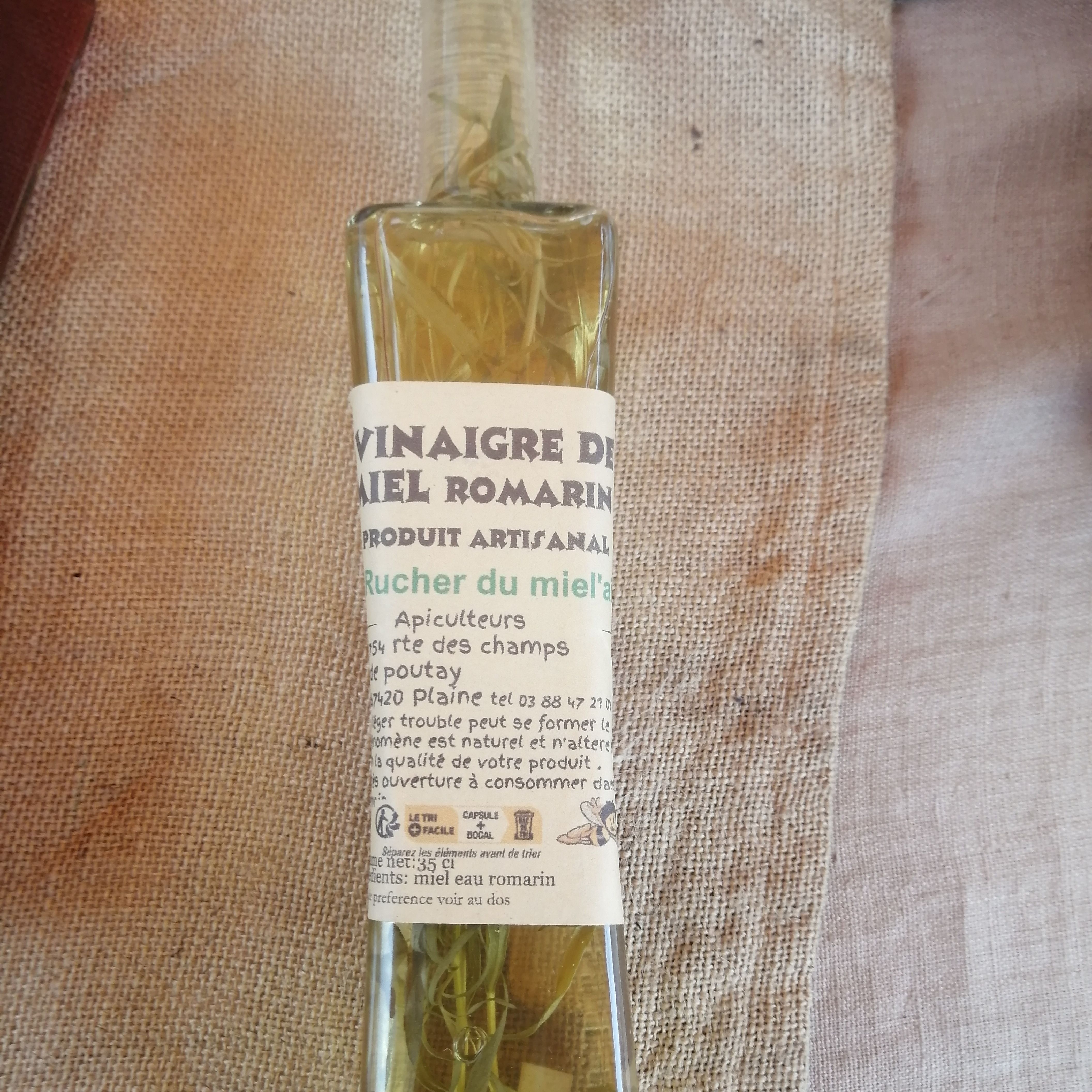 Vinaigre de miel romarin - 0.5 L - Rucher du Miel'Air