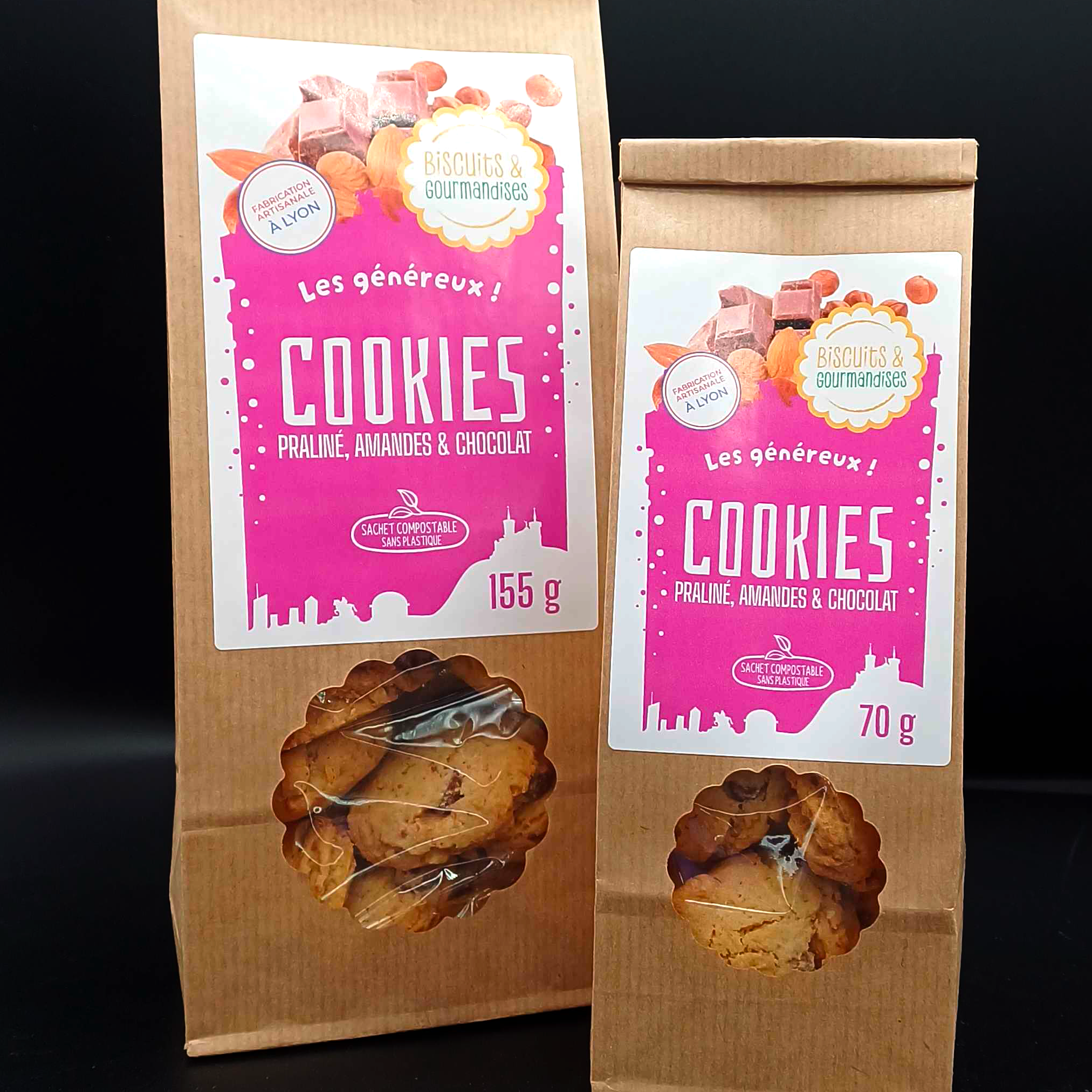 Cookies Praliné Amandes Chocolat