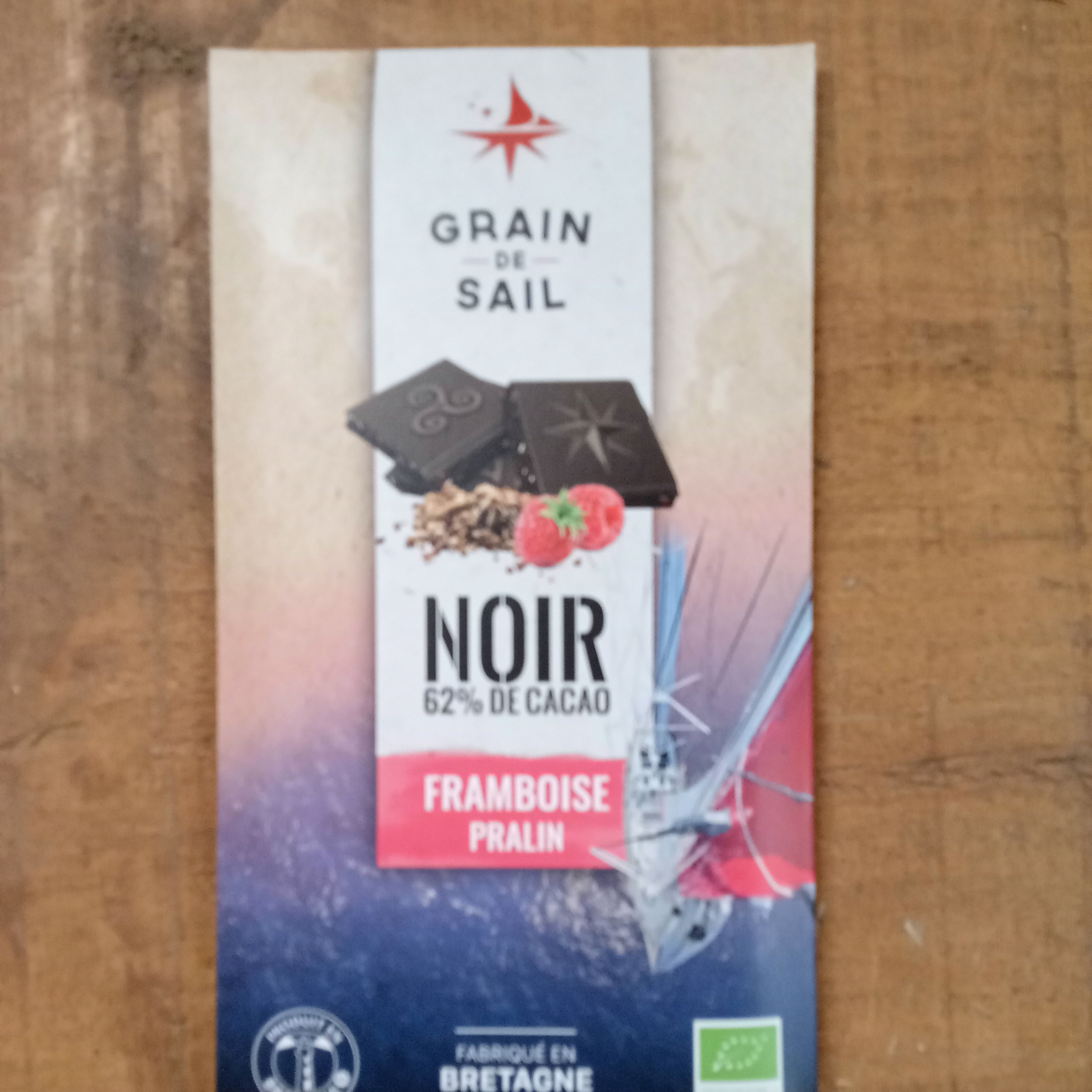 Chocolat Noir Framboise Pralin - 100g