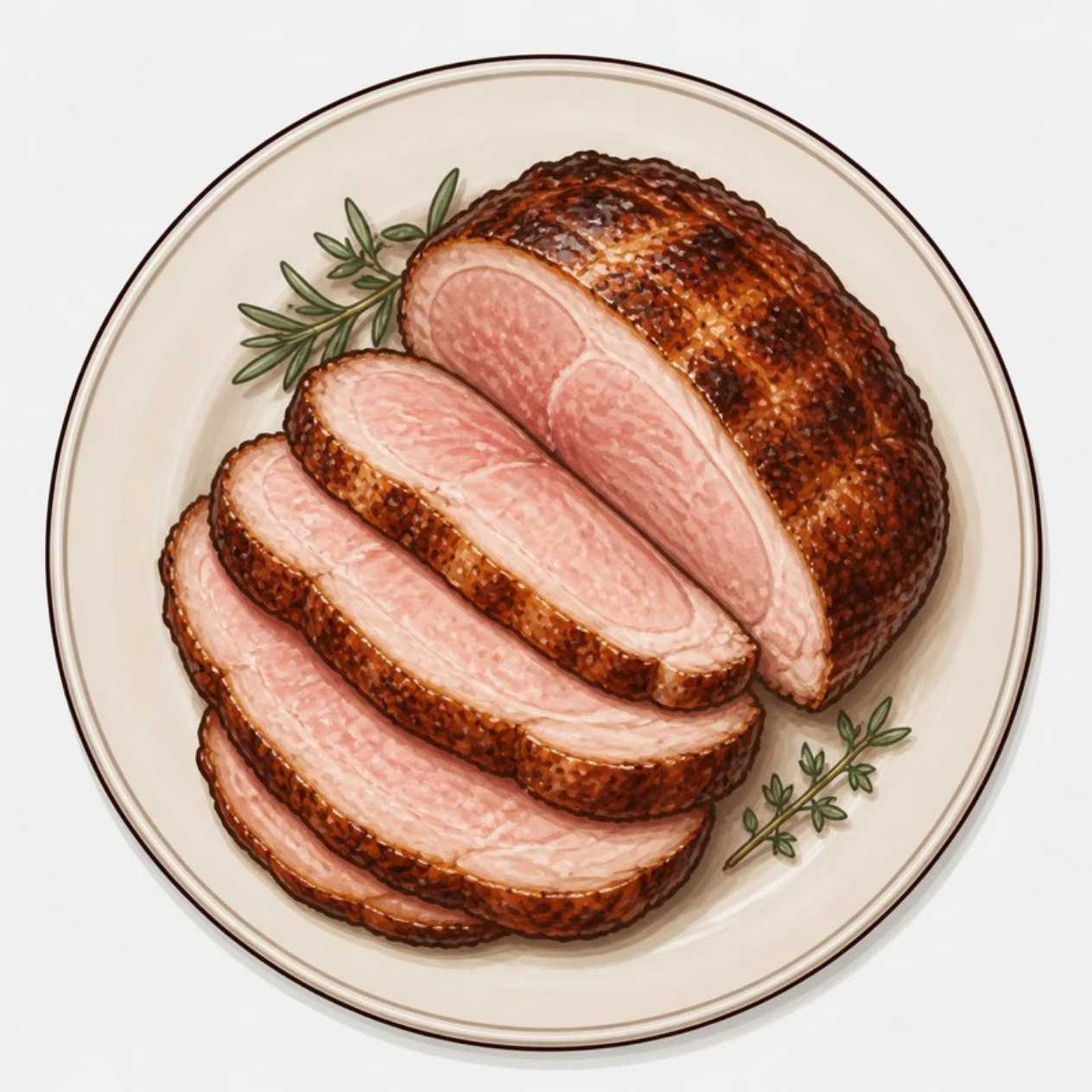 Echines de porc Cuite Fumée - 400g