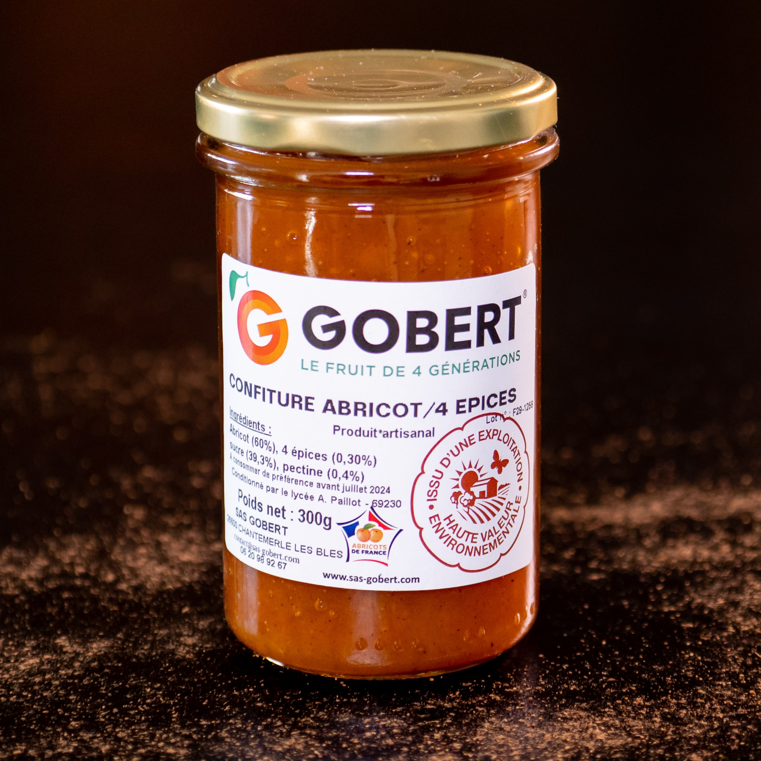 Confiture Abricot 4 épices 300g