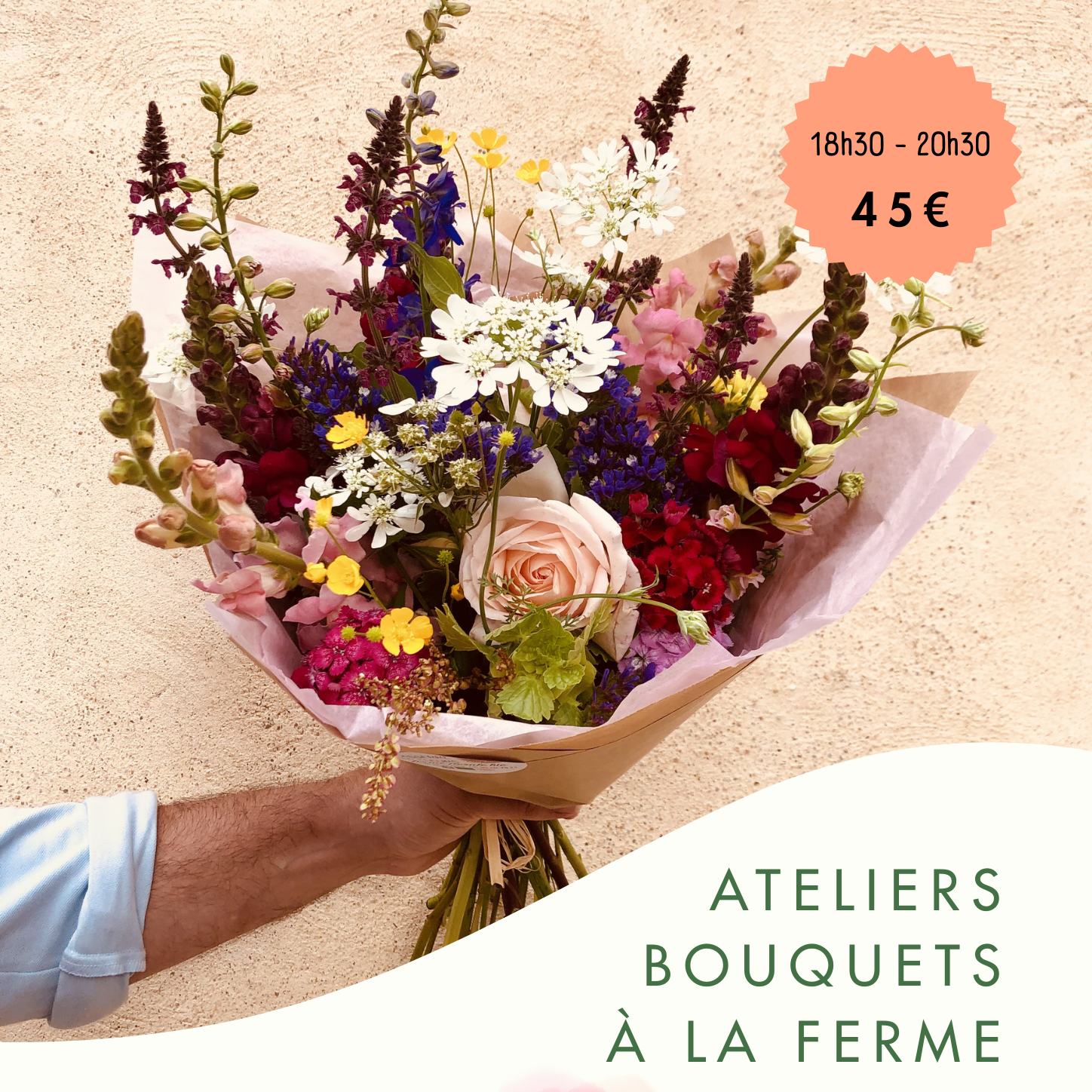 Atelier bouquet à la ferme