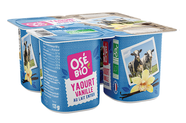 Yaourt vanille au lait entier - 500g