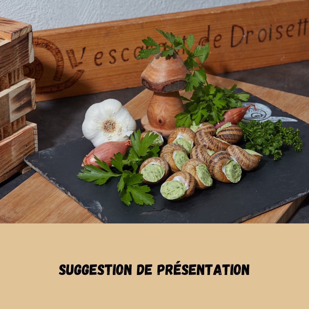 5 DOUZAINES D'ESCARGOTS EN COQUILLES - SURGELES - 750g