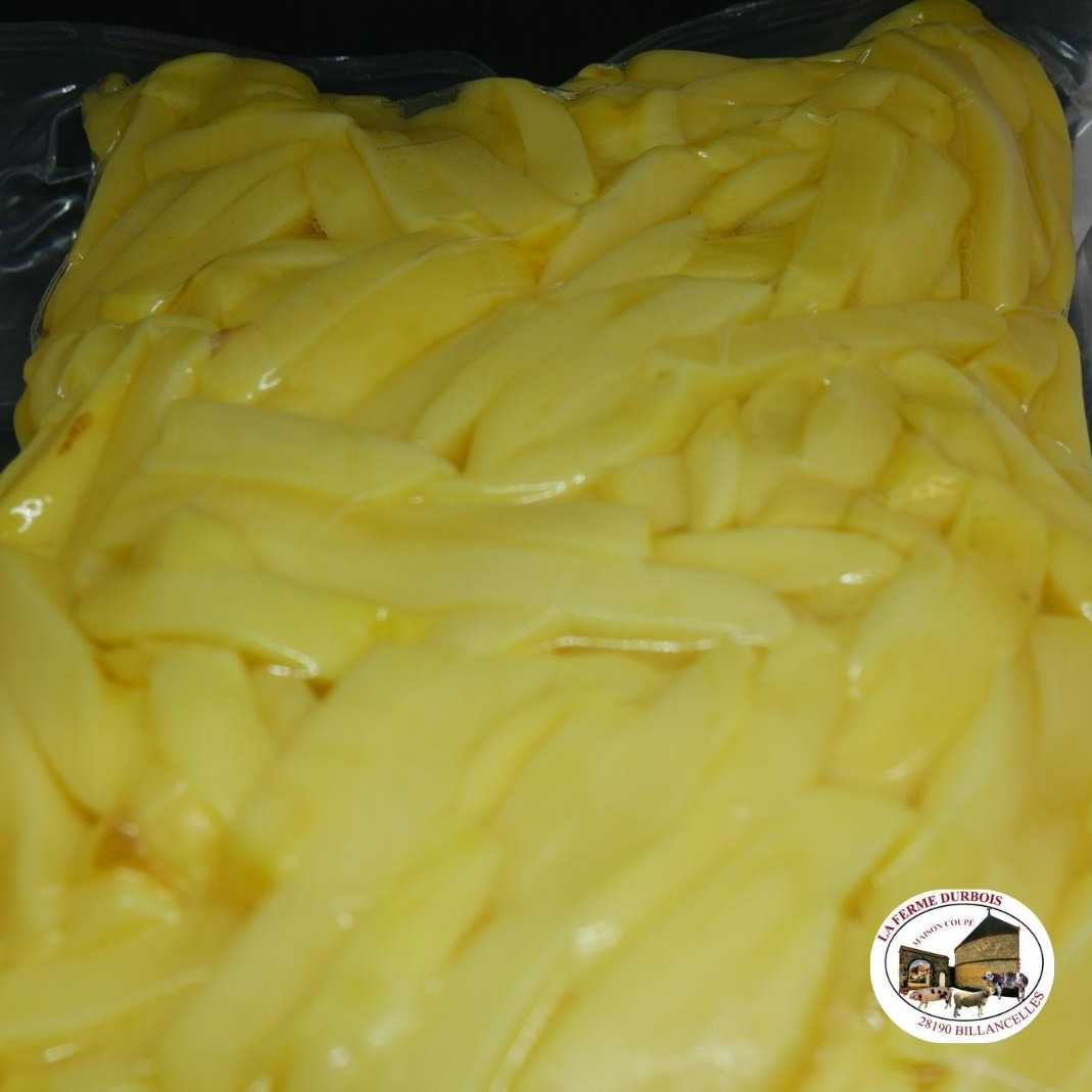 Frites crues sous vide