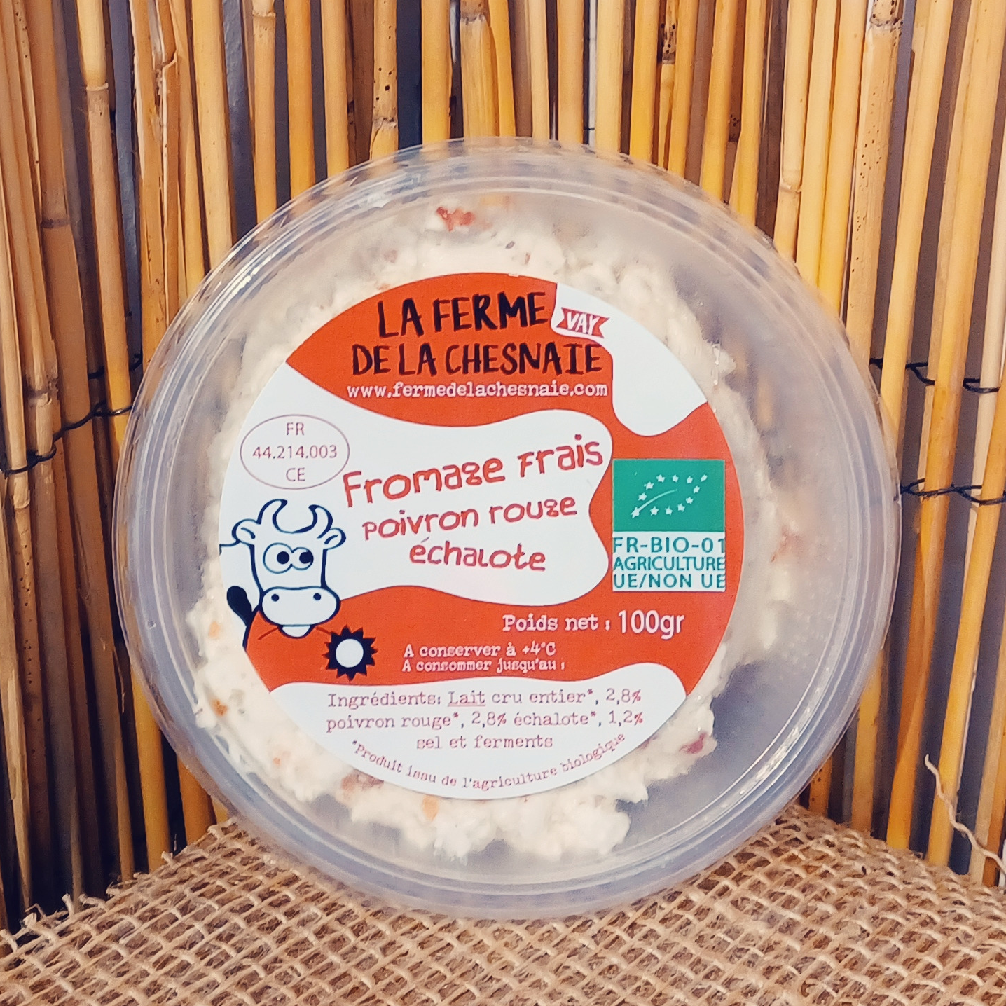 Fromage Frais Poivron Rouge et Echalote - 100g