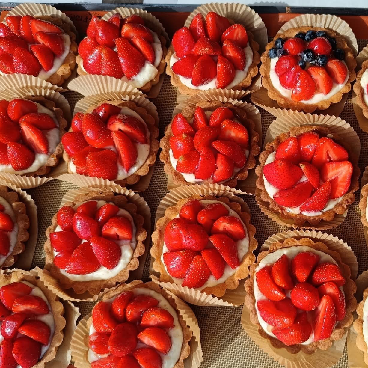 Tartelette individuelle fraises