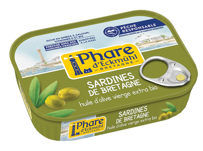 Sardines de Bretagne à l'huile d'olive vierge extra - 135g