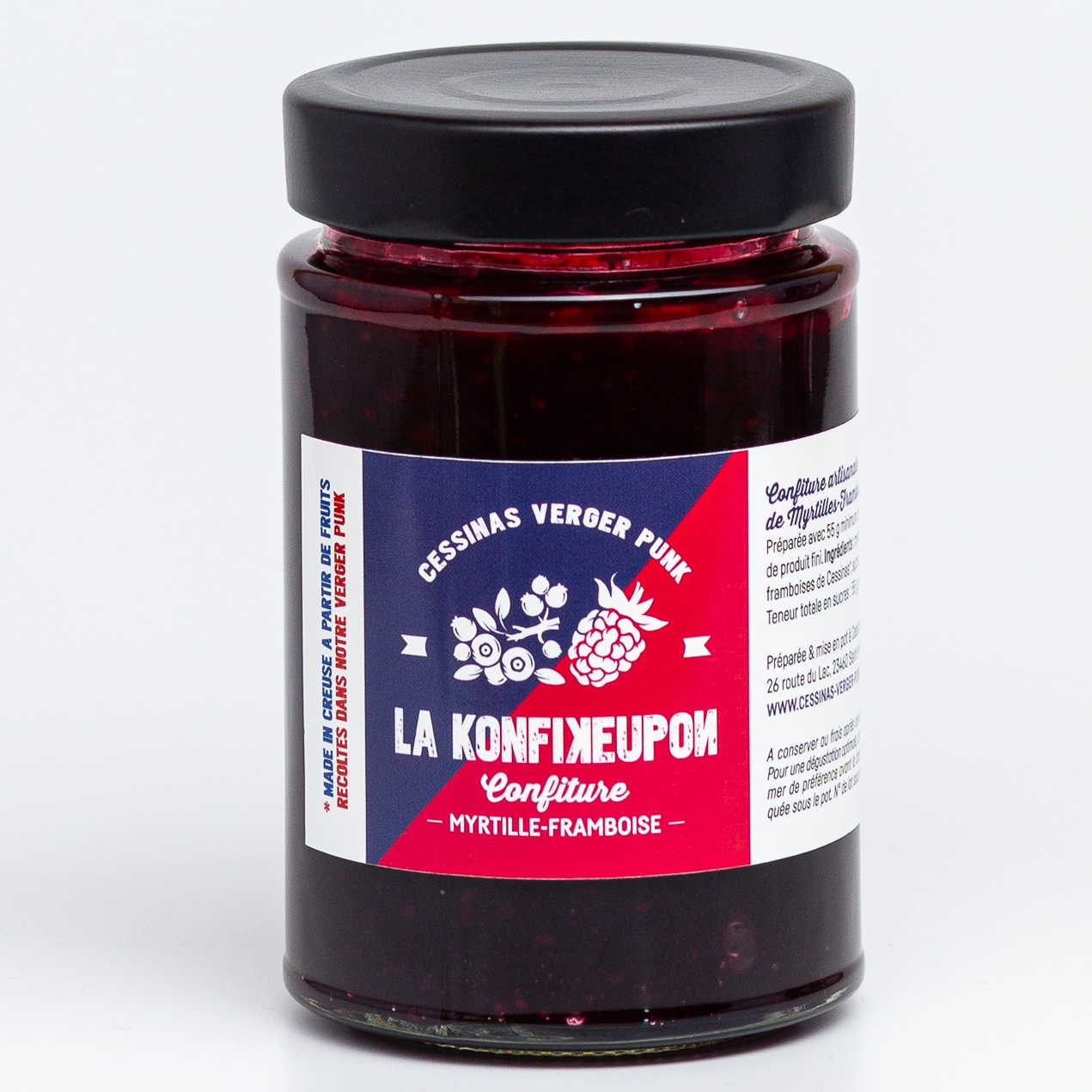 Confiture de MYRTILLES/FRAMBOISES