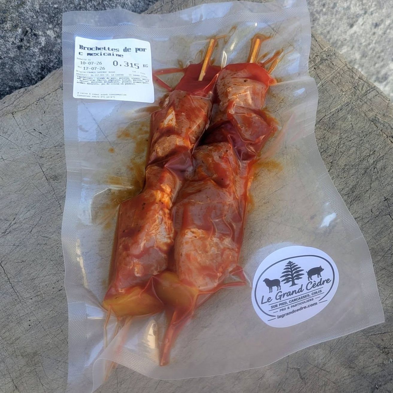 Brochettes Mexicaine de porc