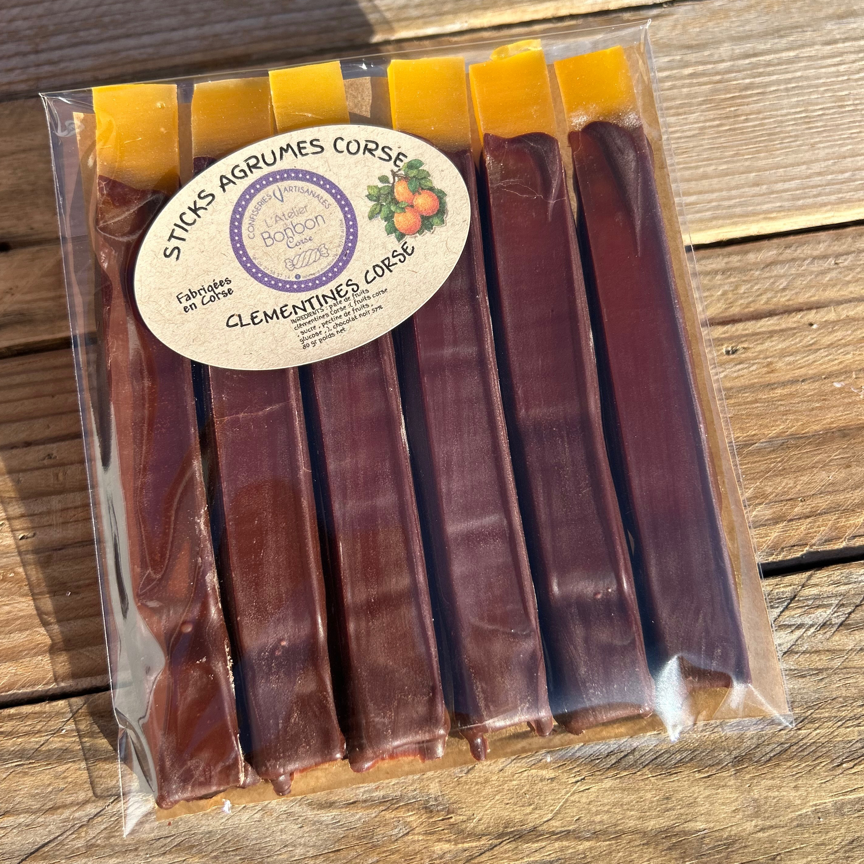 Sticks clémentine chocolatés - 80g