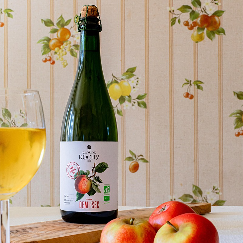 Cidre demi-sec bio local 75cl - Clos de Rochy à Charny