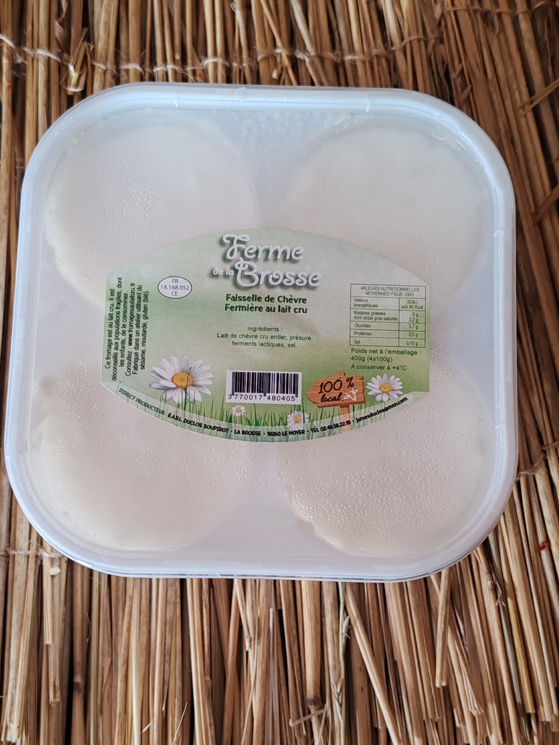 Fromage blanc de chèvre 4x 100gr