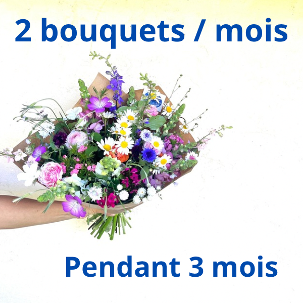 Abonnement 2 bouquets / mois pendant 3 mois