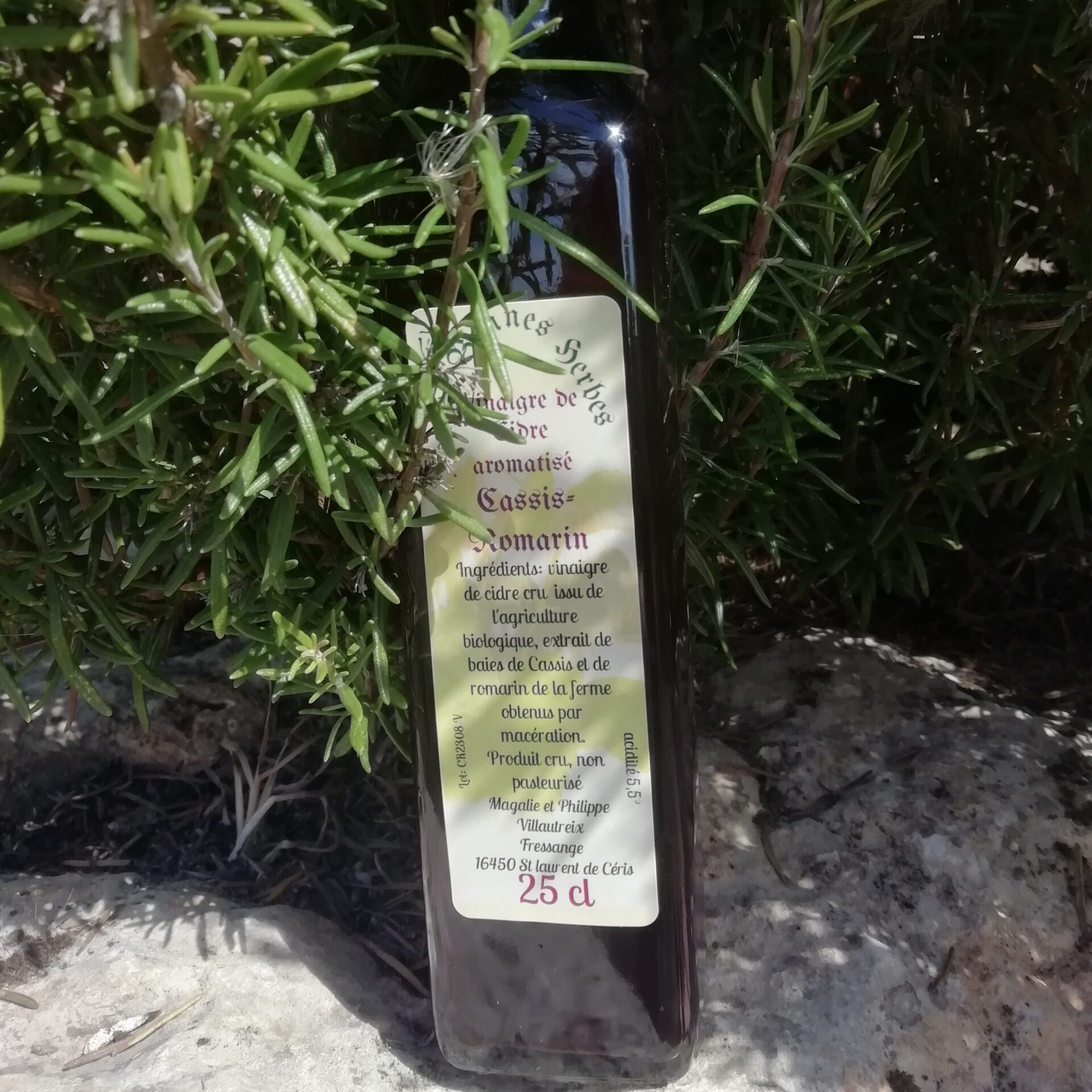 vinaigre Cassis/romarin - 25cl