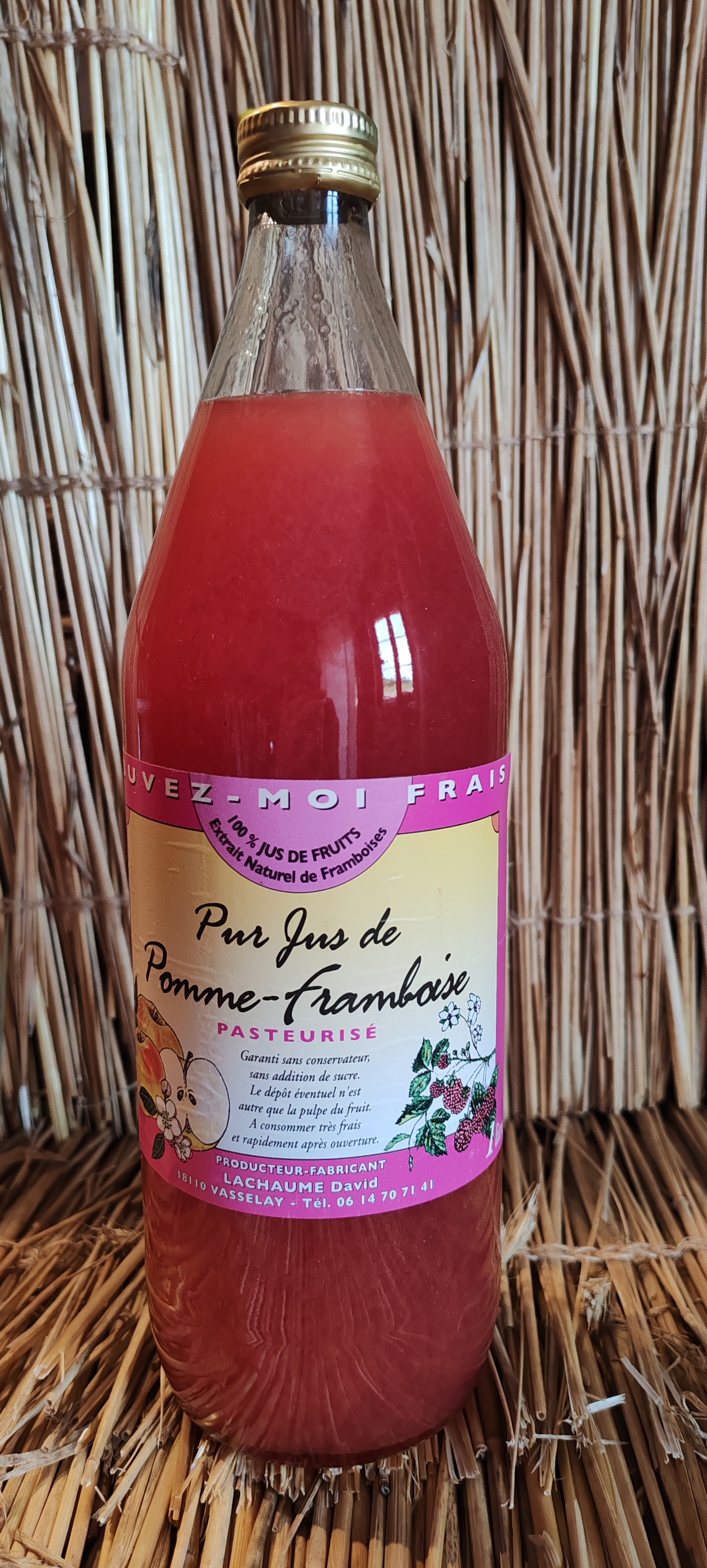 Pur Jus De Pomme Framboise Pasteurisé 1L - 1l
