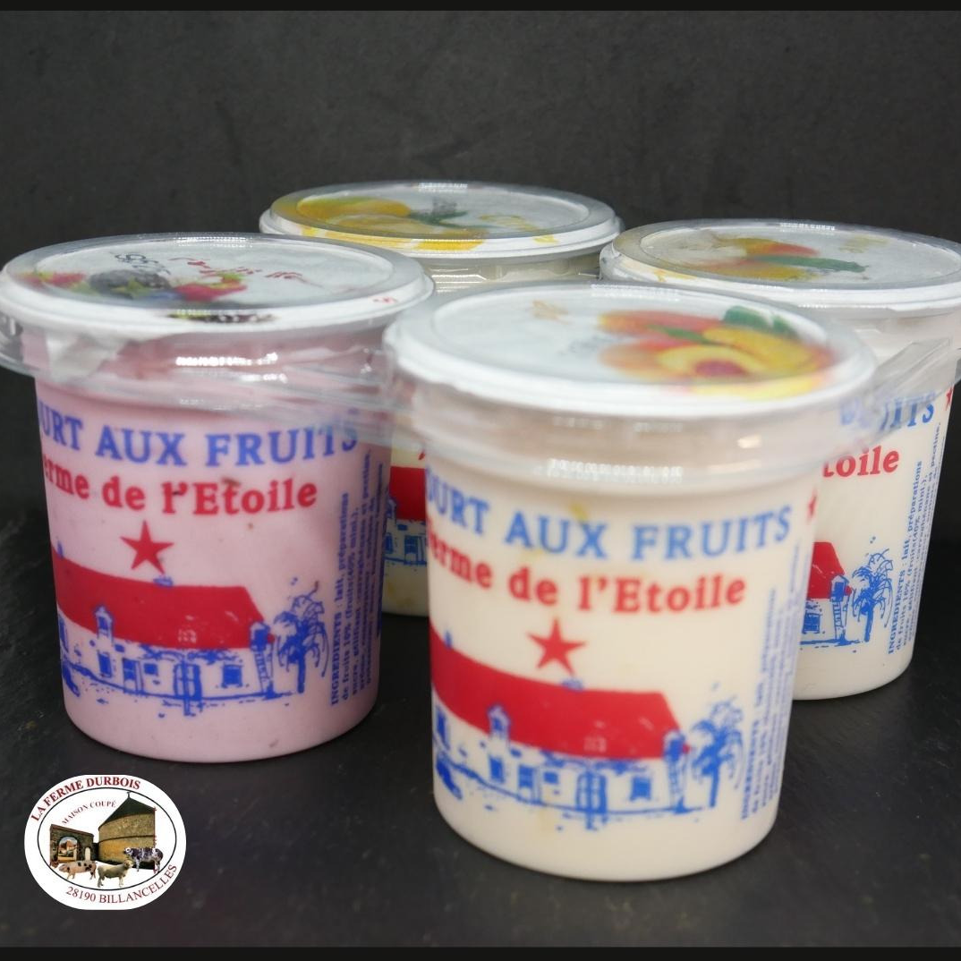 Lot de 4 yaourts aux fruits - 400g