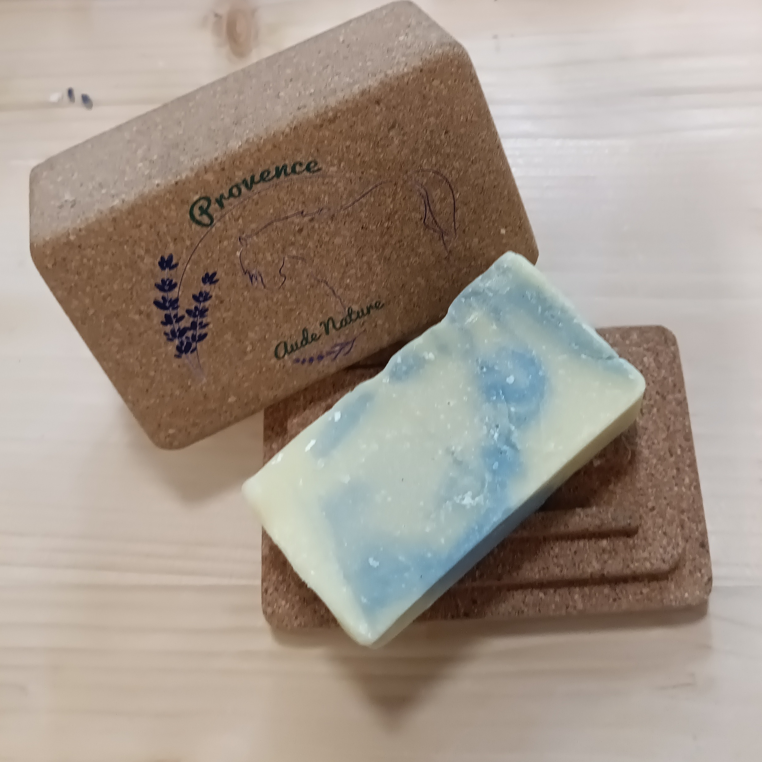 savon surgras lavande fine et sa boîte en liège
