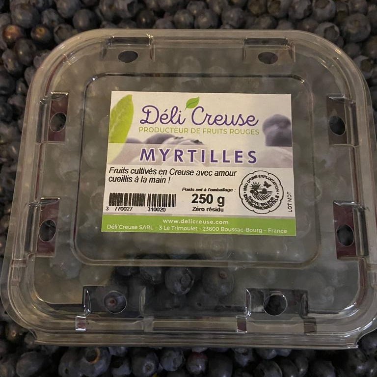 Barquette 250g - Myrtilles cultivées fraiches - 250g