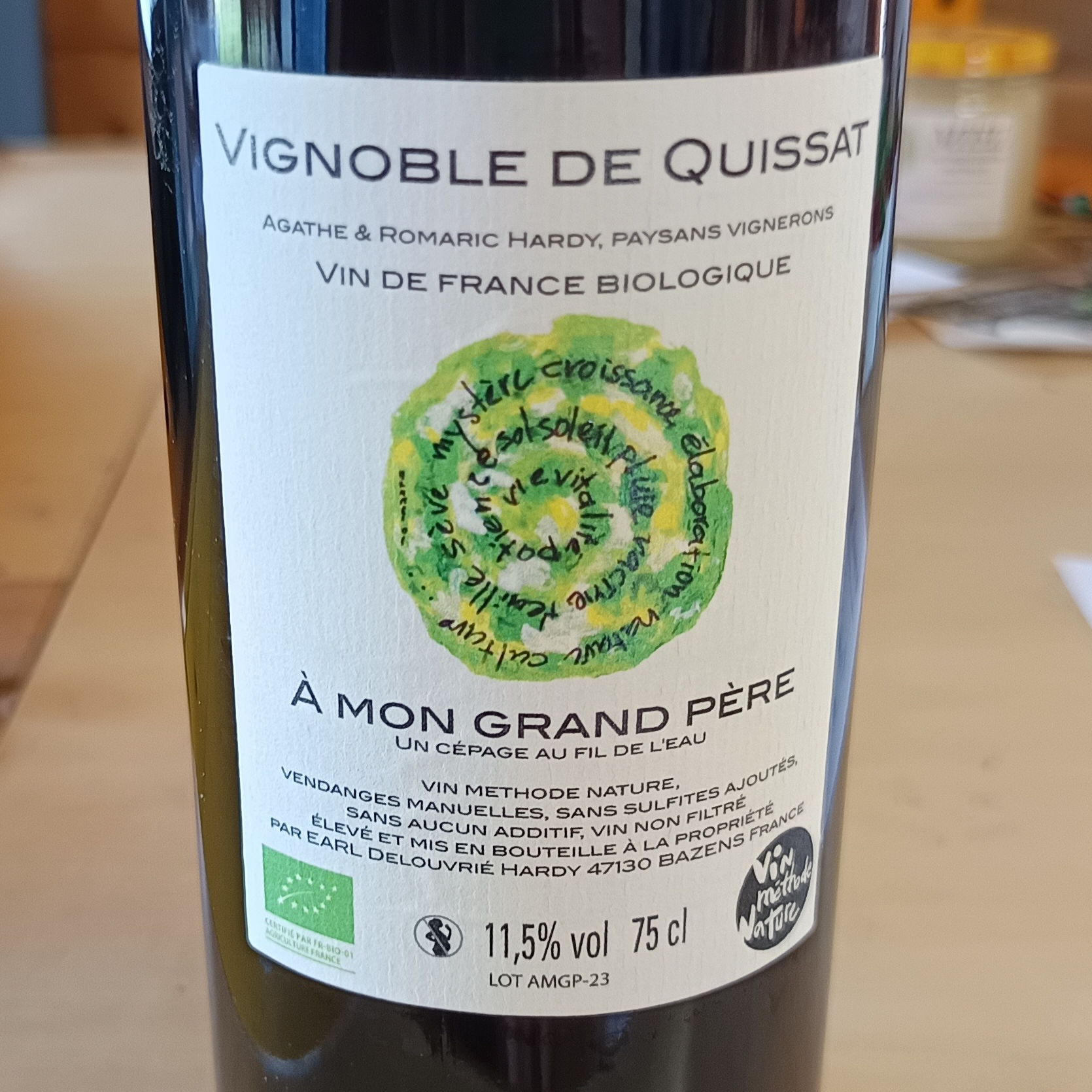 Vin rouge À mon grand-père