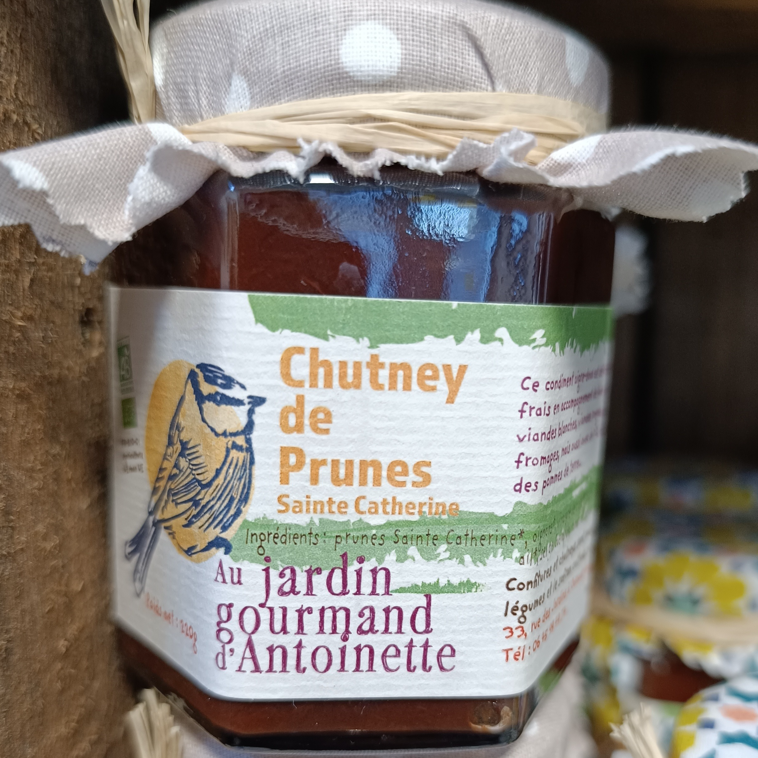 Chutney De Prunes bio 220g