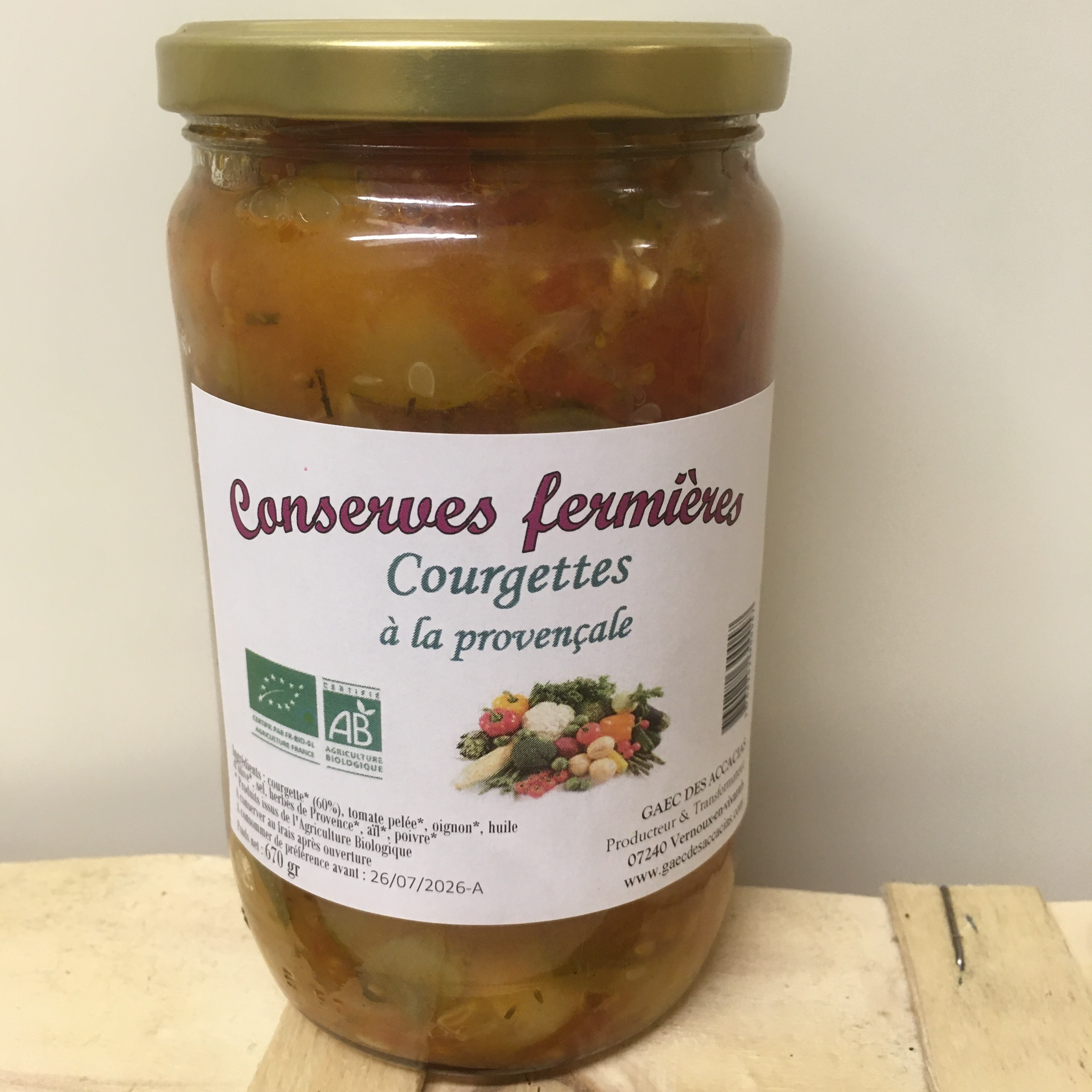 Courgette provençale - 670g