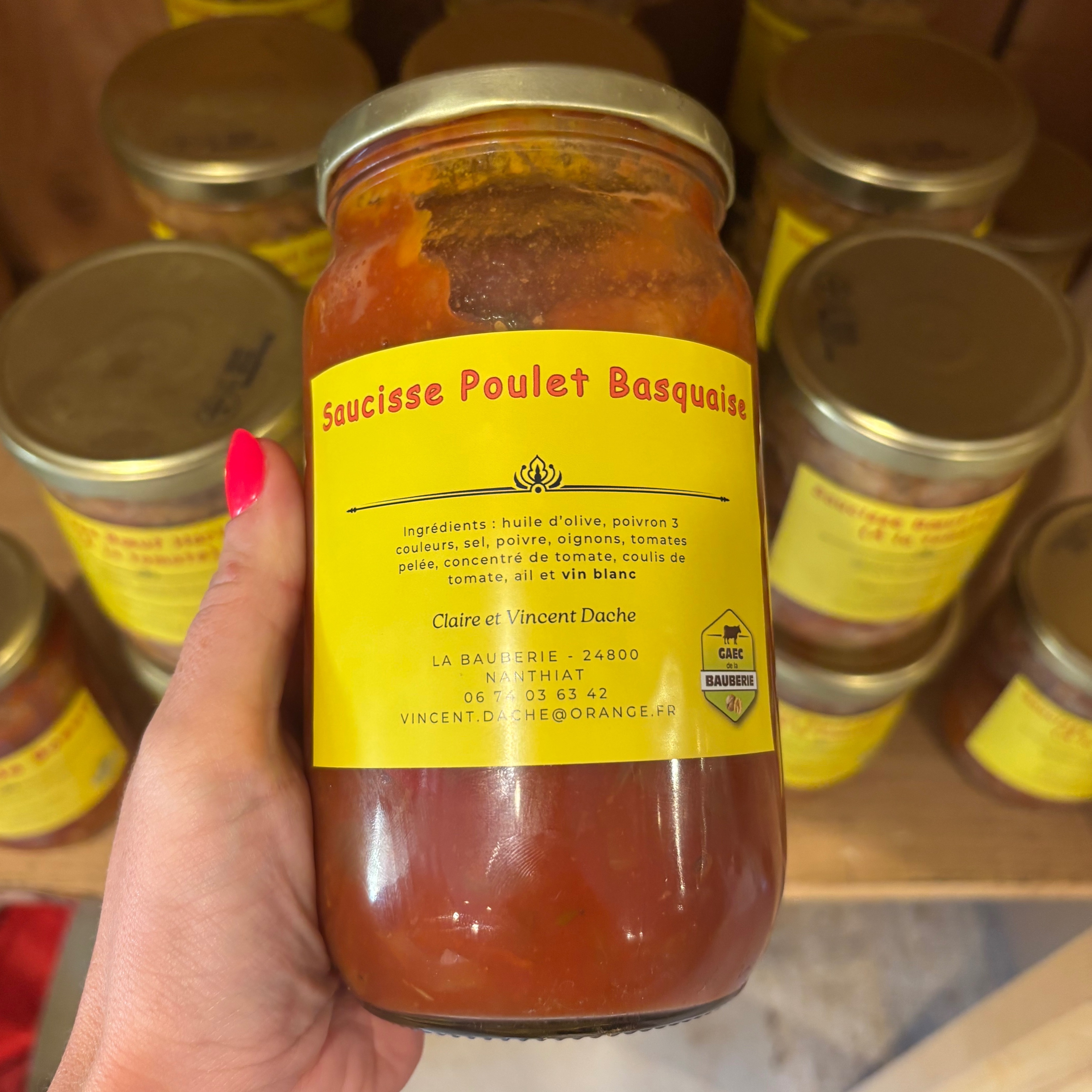 Poulet basquaise (converve) - 800g