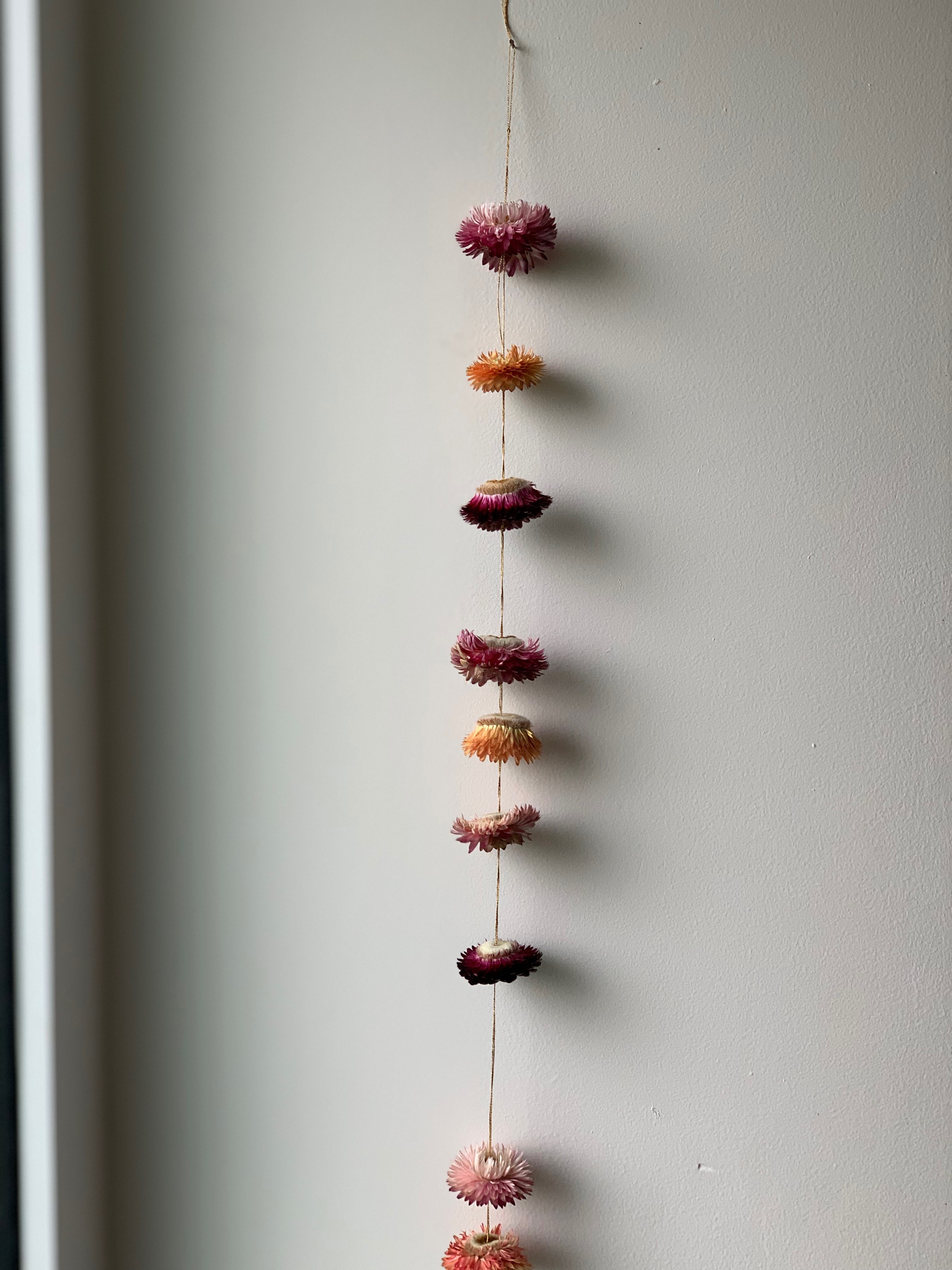 Guirlande de fleurs séchées