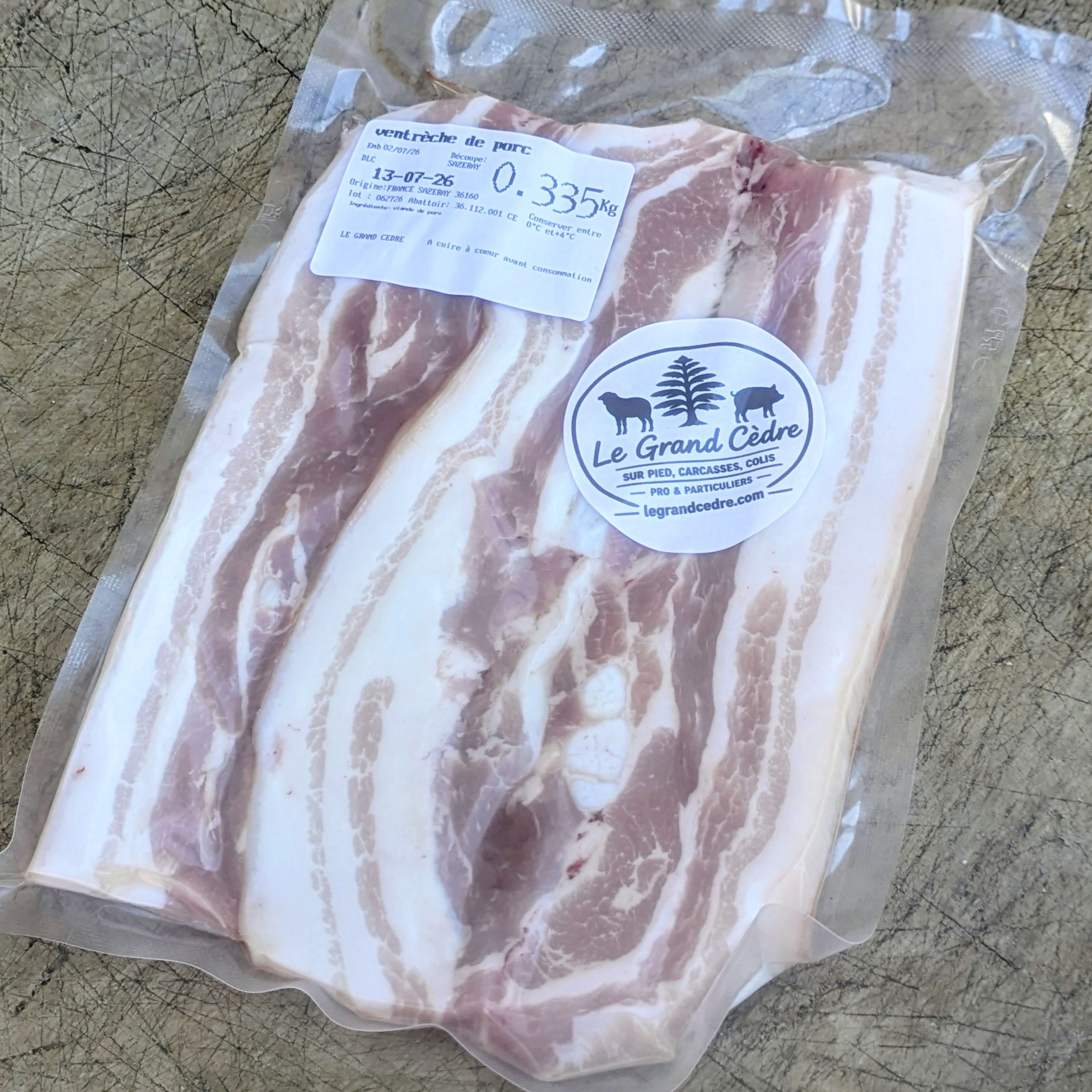 ventrèche de porc