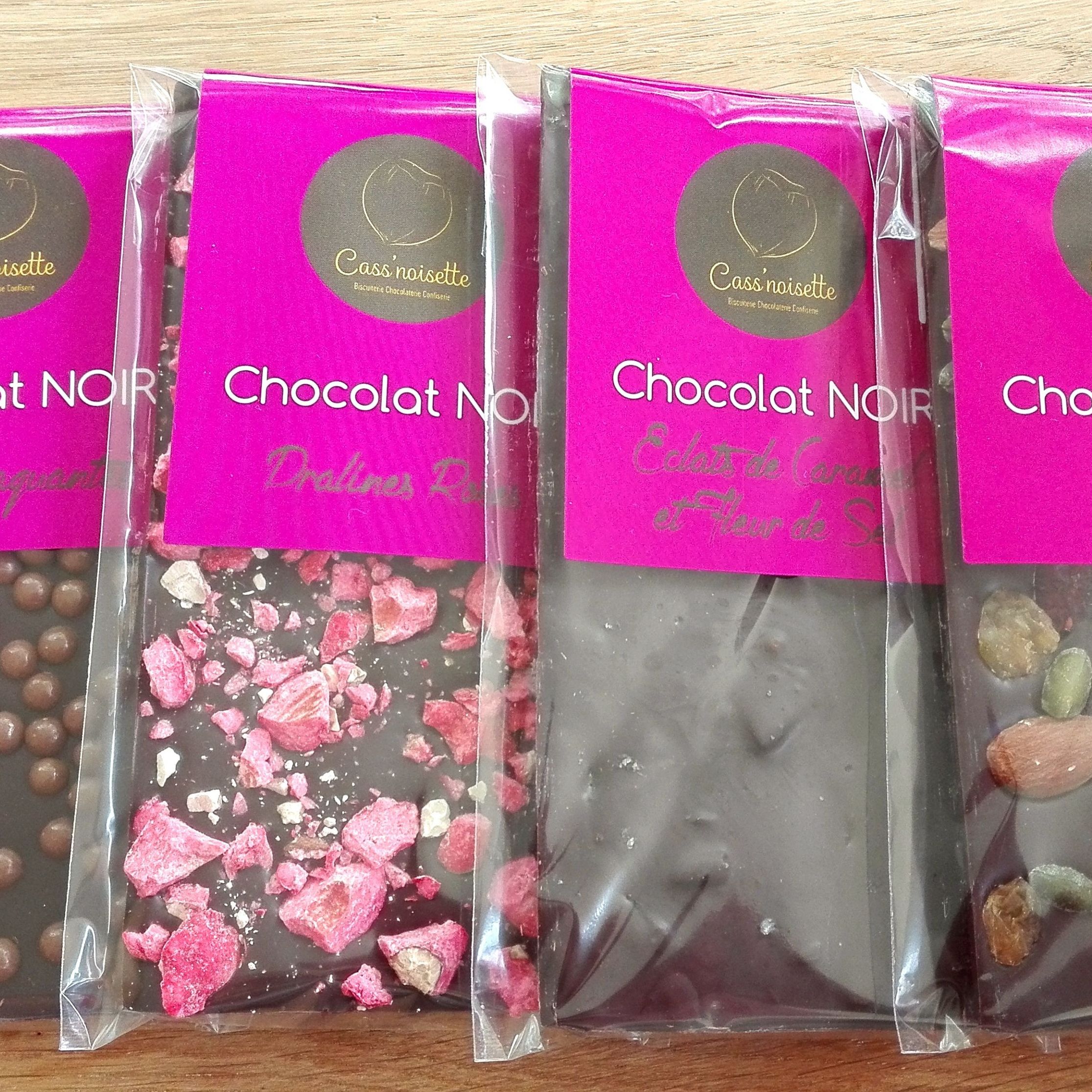 Tablettes chocolat noir garnies 90 g