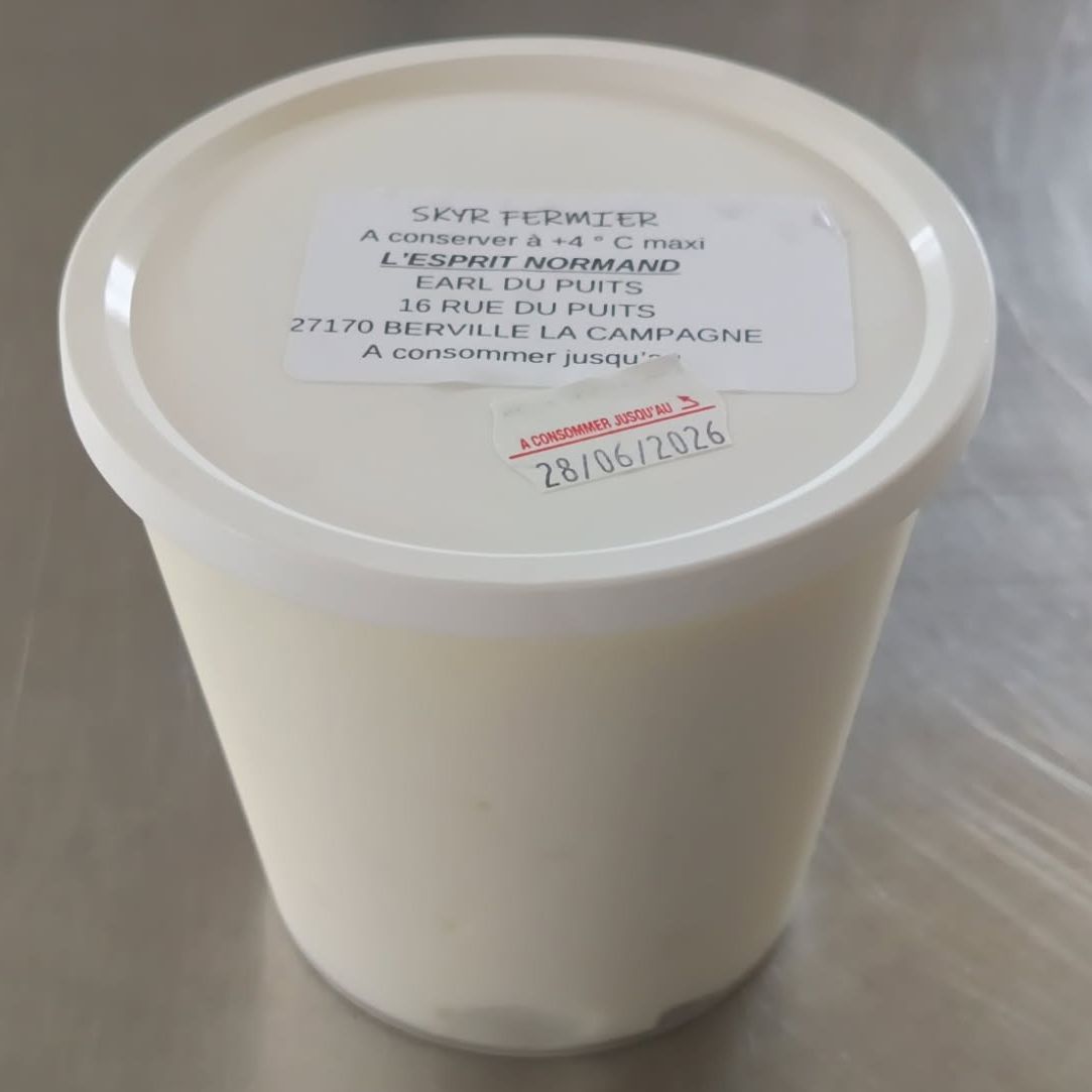 SKYR fermier NATURE 500g - (L'ESPRIT NORMAND)- revente - 500g