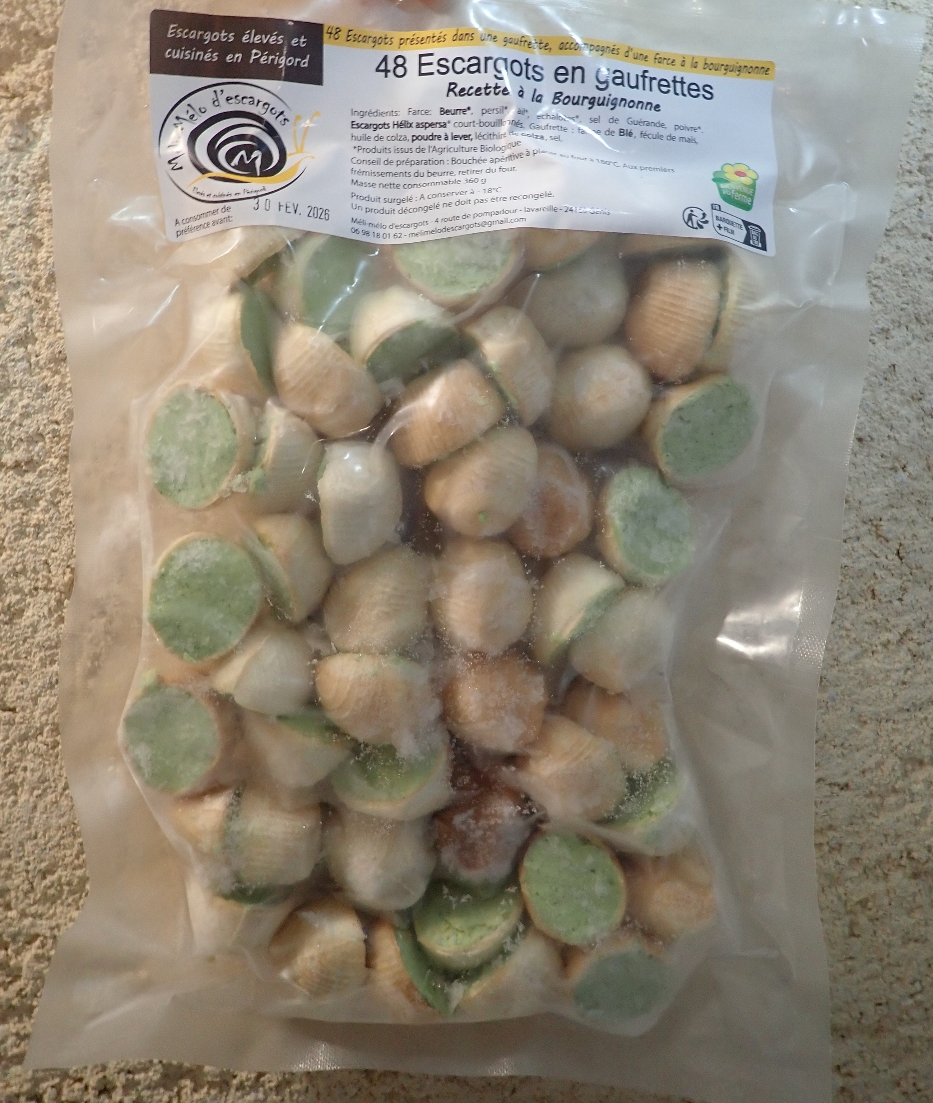 Escargots en cRoquilles farcis à la bourguignonne - *48