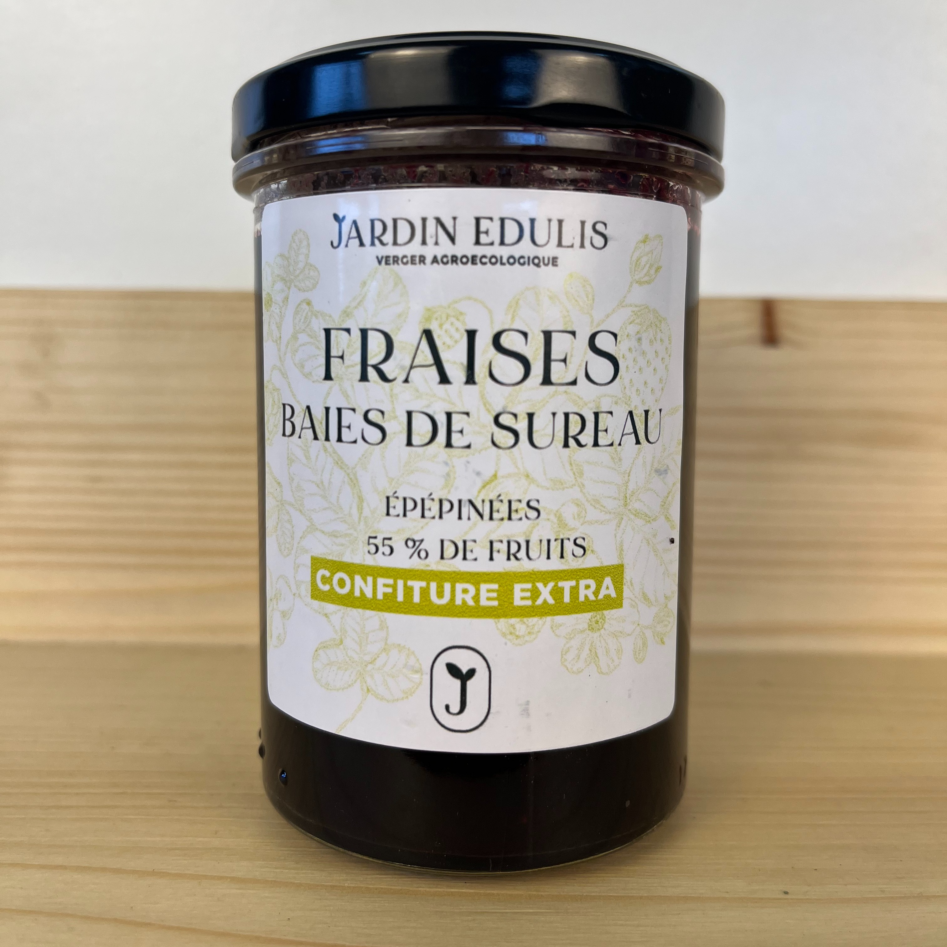 CONFITURE BIO Fraises Baie de Sureau - 220g