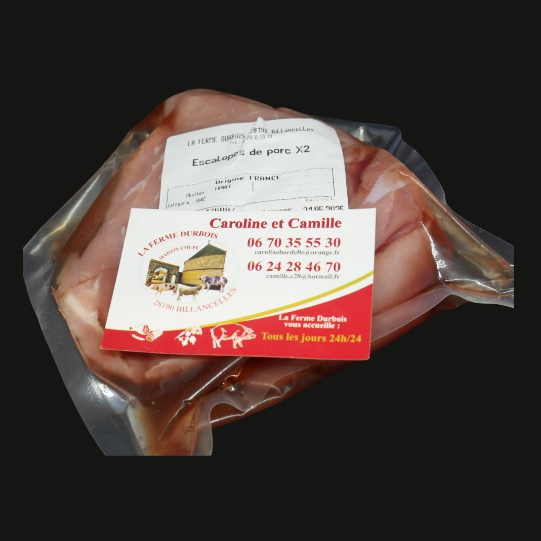 Escalopes de porc x2 | ferme durbois - 0,2kg