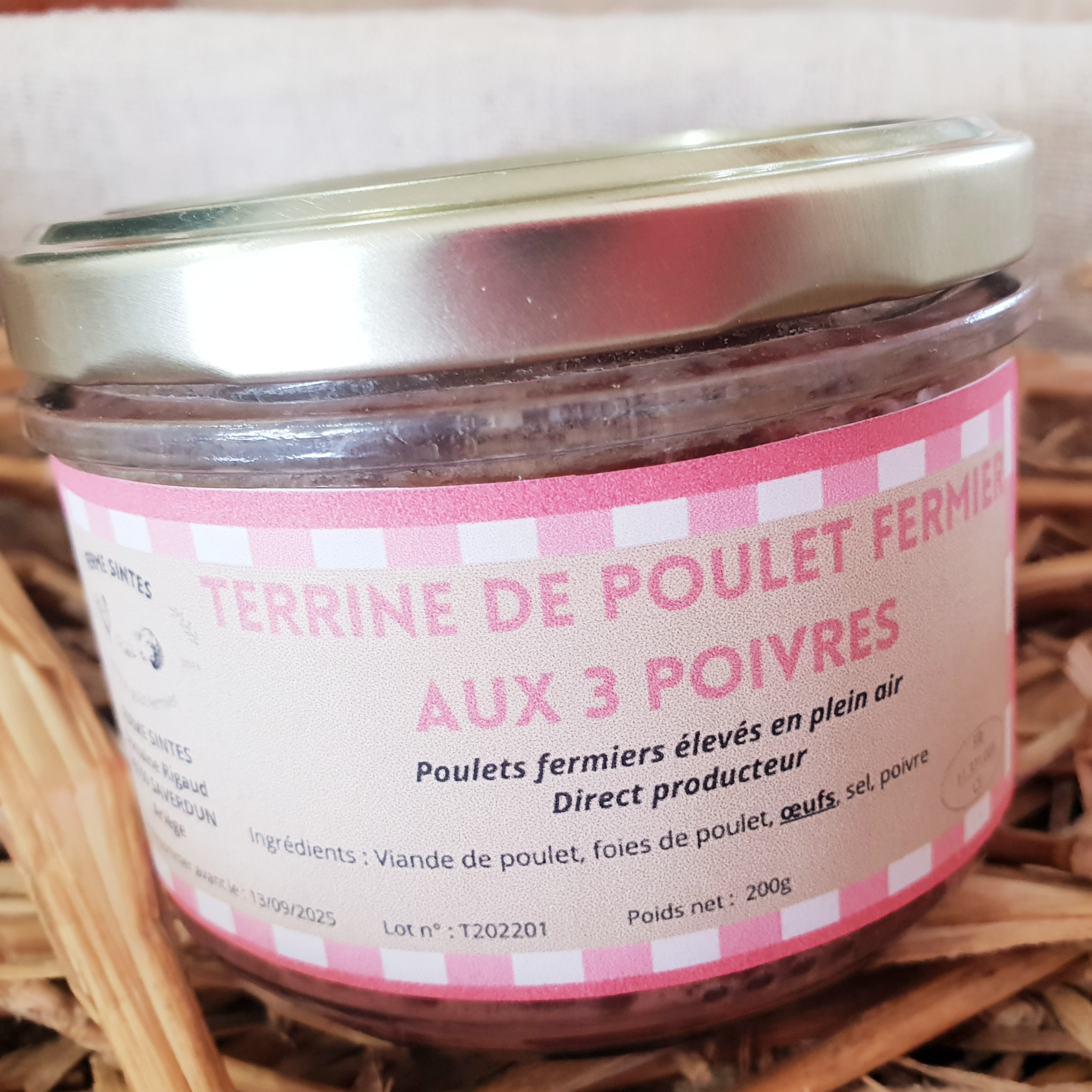 Terrine de poulet fermier (200g)