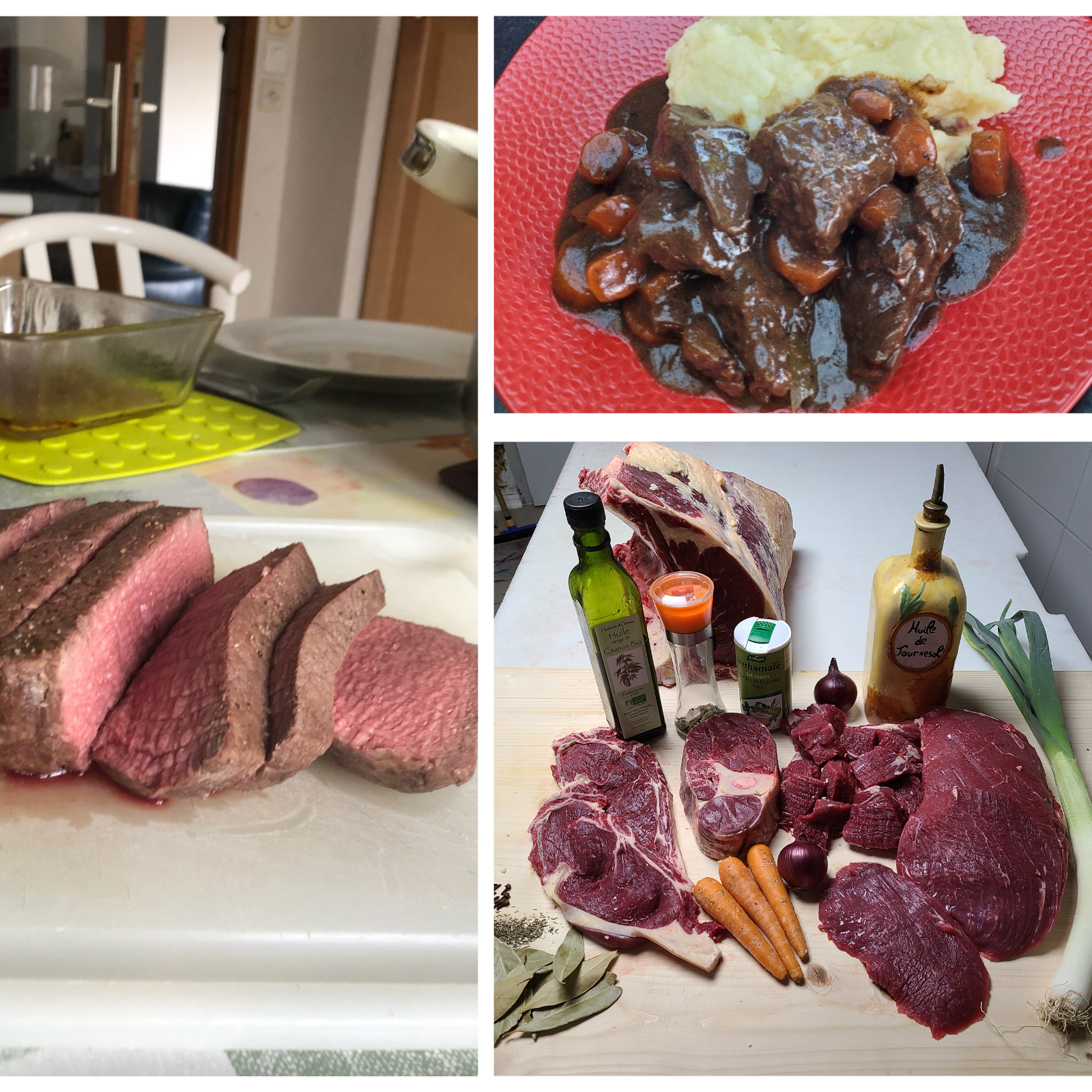colis de viande bovine d'env 5 kg (poids ajusté avt livraison) - 5kg