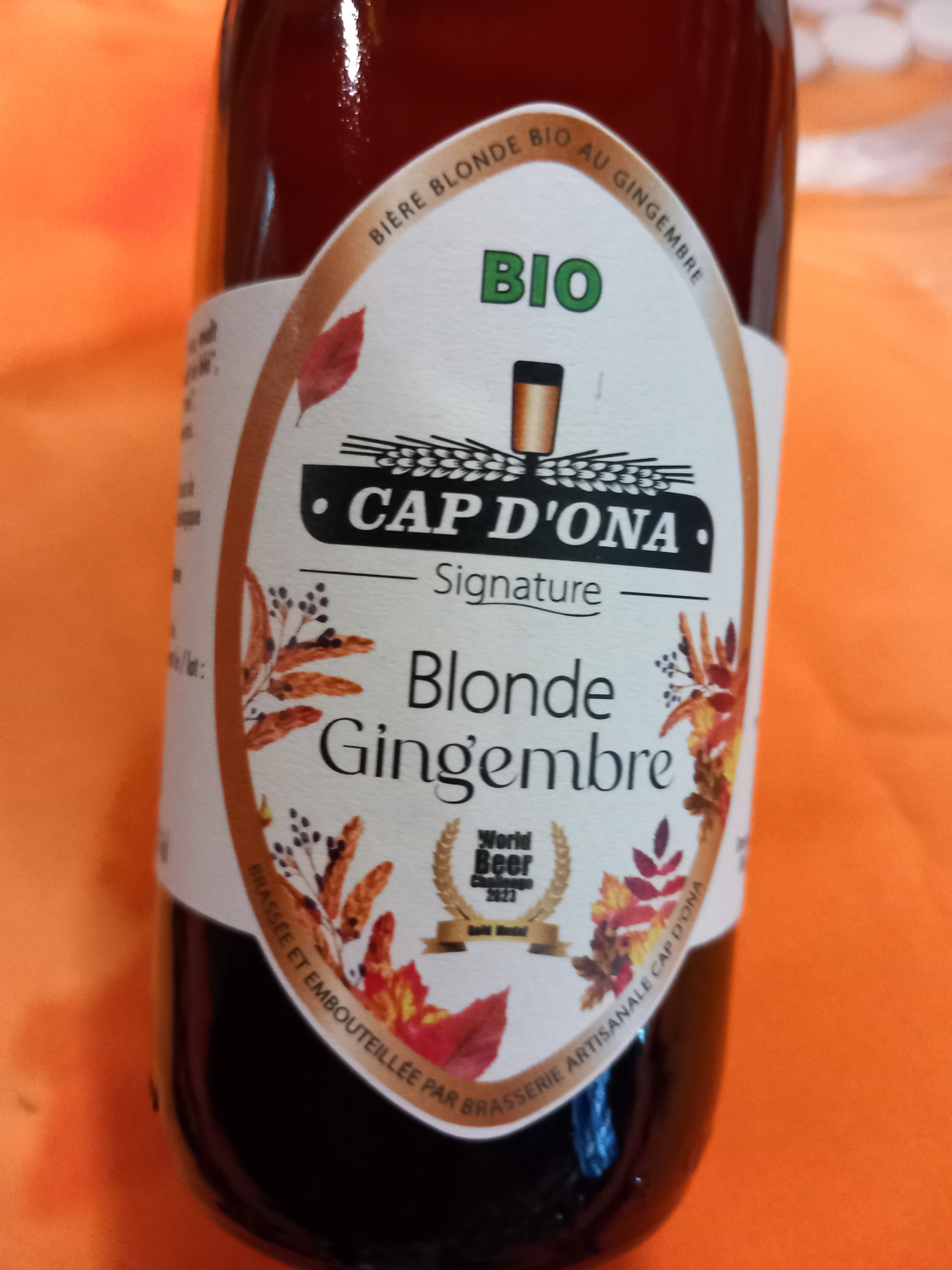 Bière blonde GINGEMBRE - 25cl