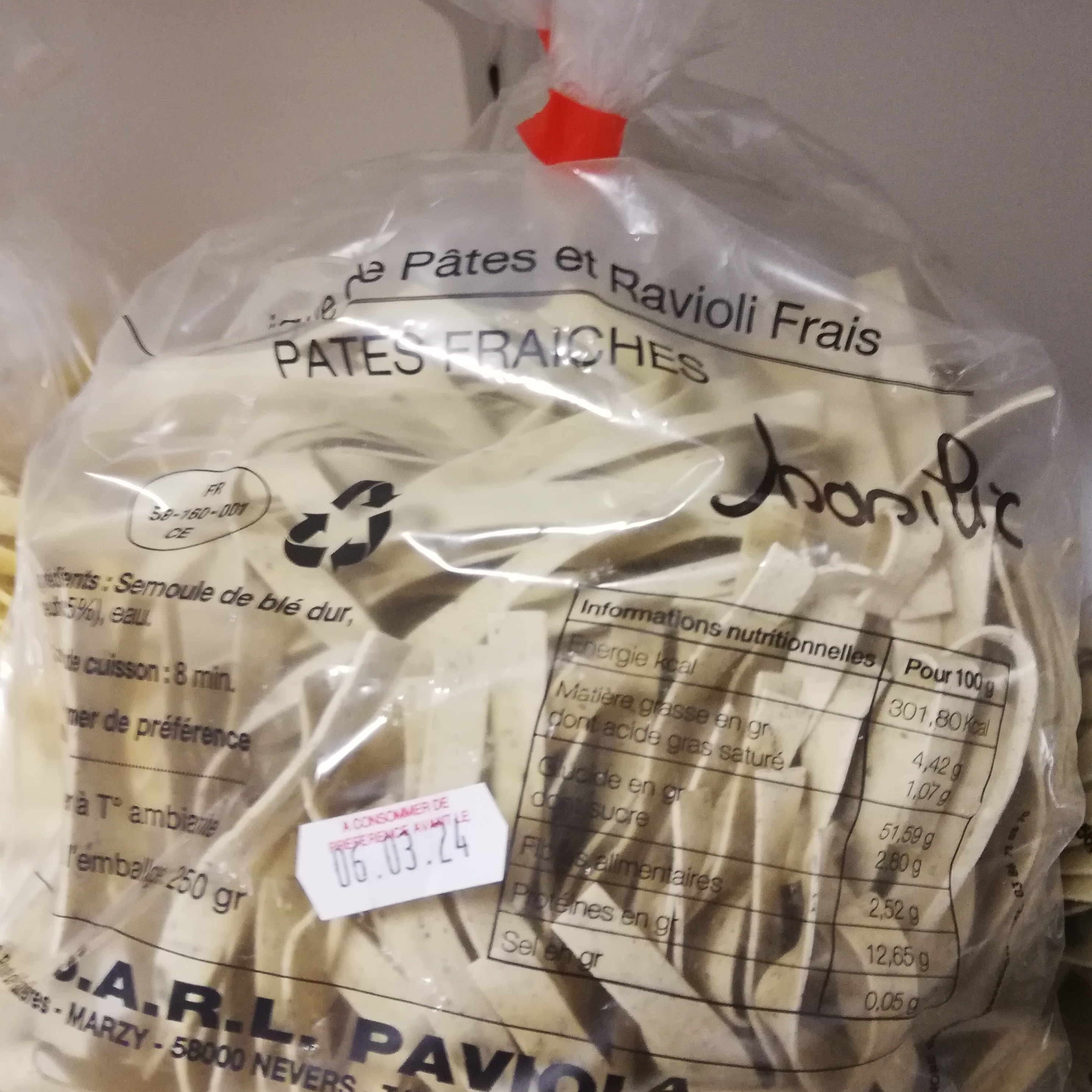 Tagliatelles Fraiches Basilic 250G