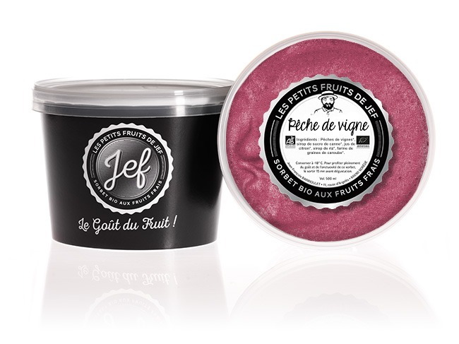 Sorbet Bio - 500 ml - Pêche de vigne