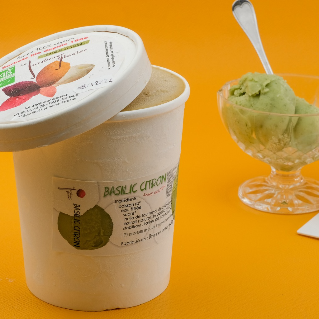 Glace Basilic Citron Boisson Riz