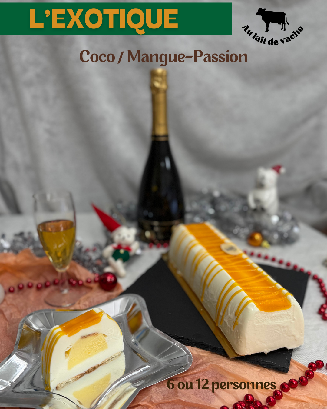 Bûche glacée l'Exotique 12 parts