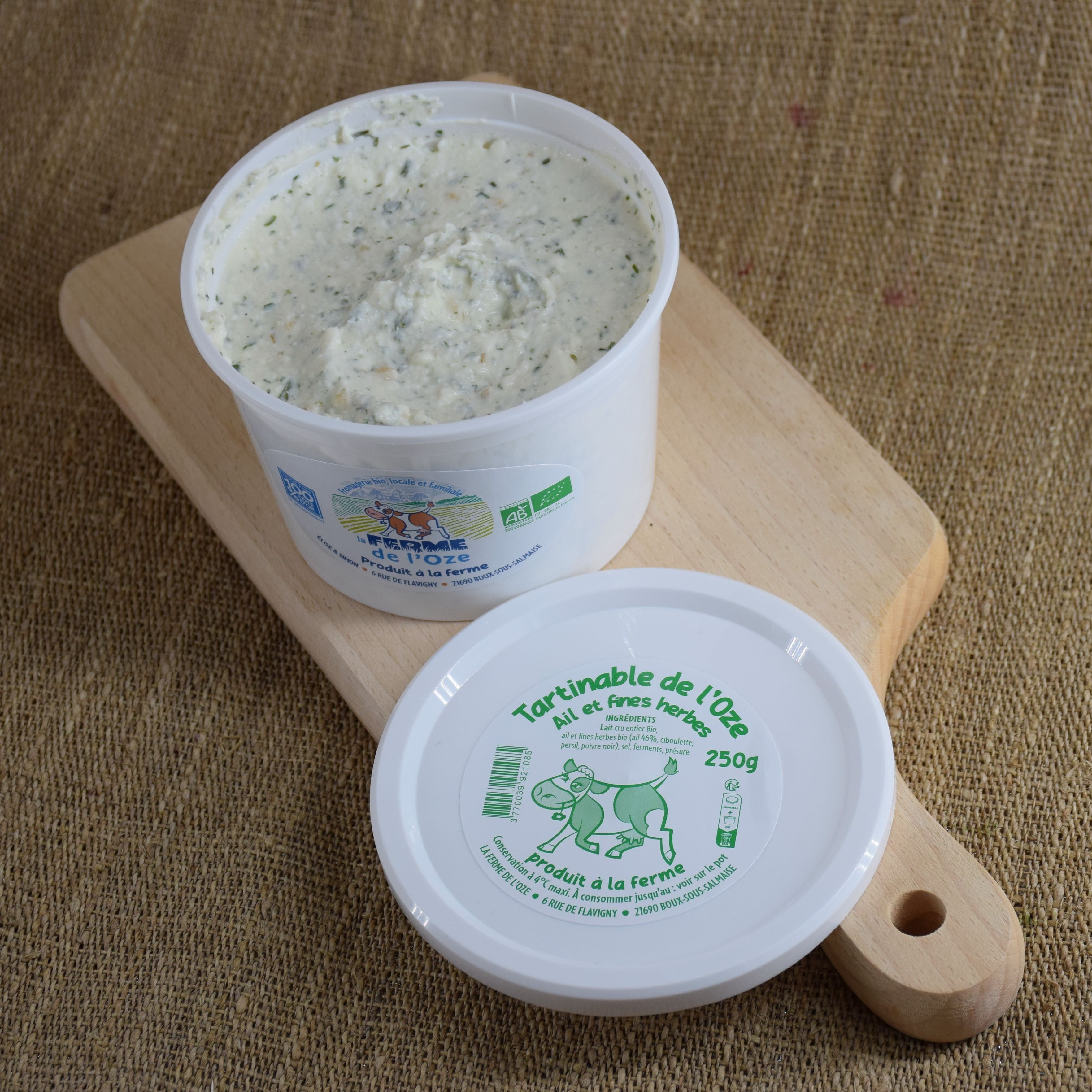 Ail et fines herbes Tartinable de l'Oze