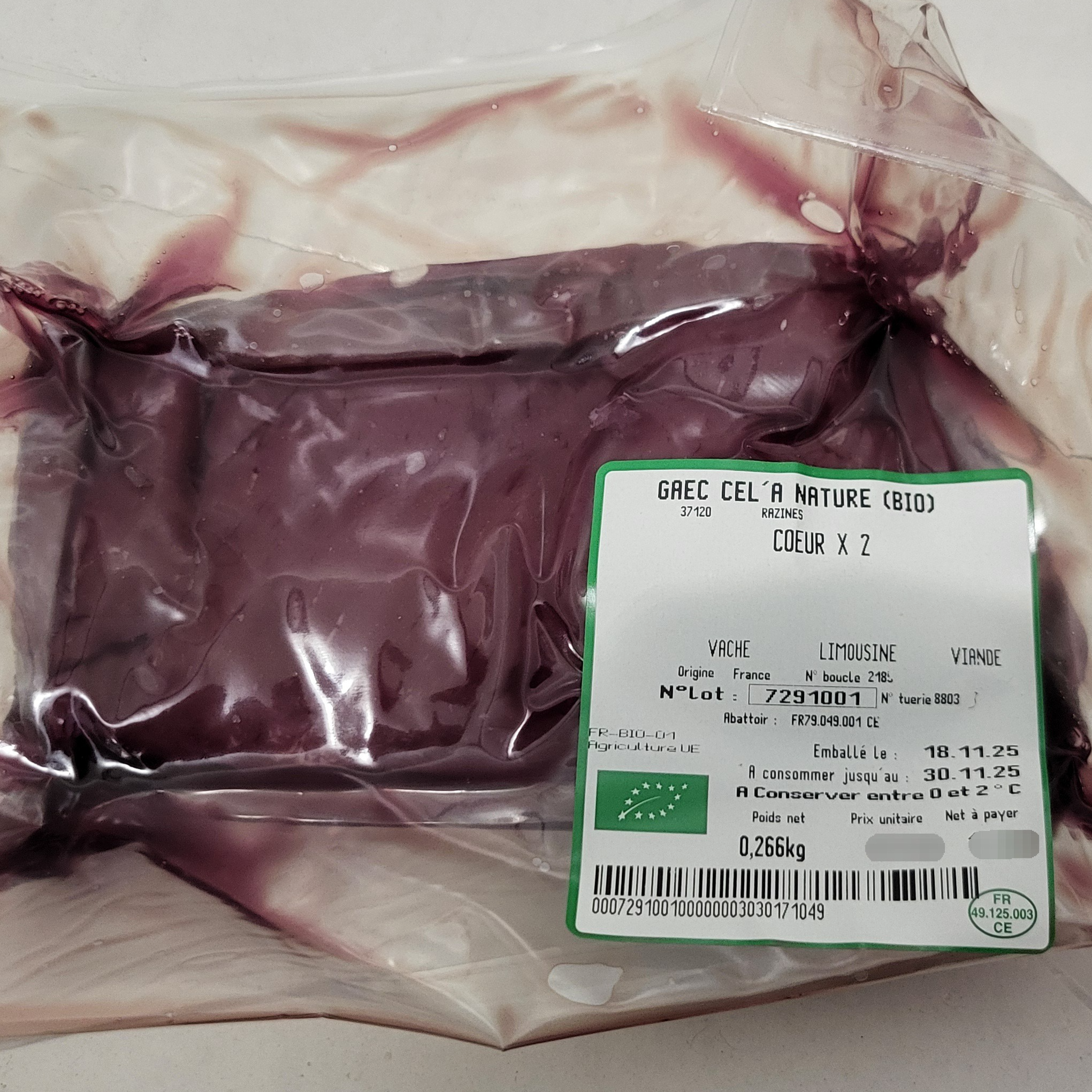 Cœur de bœuf - 280g